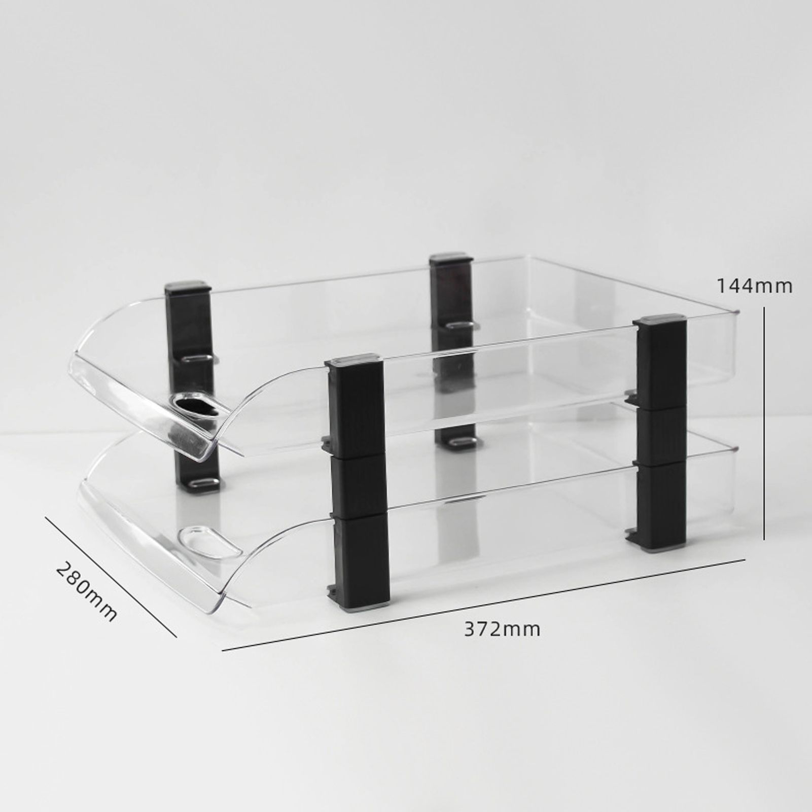 Desk File Letter Tray Layered Classified Documents Rack Acrylic Office Storage view 10