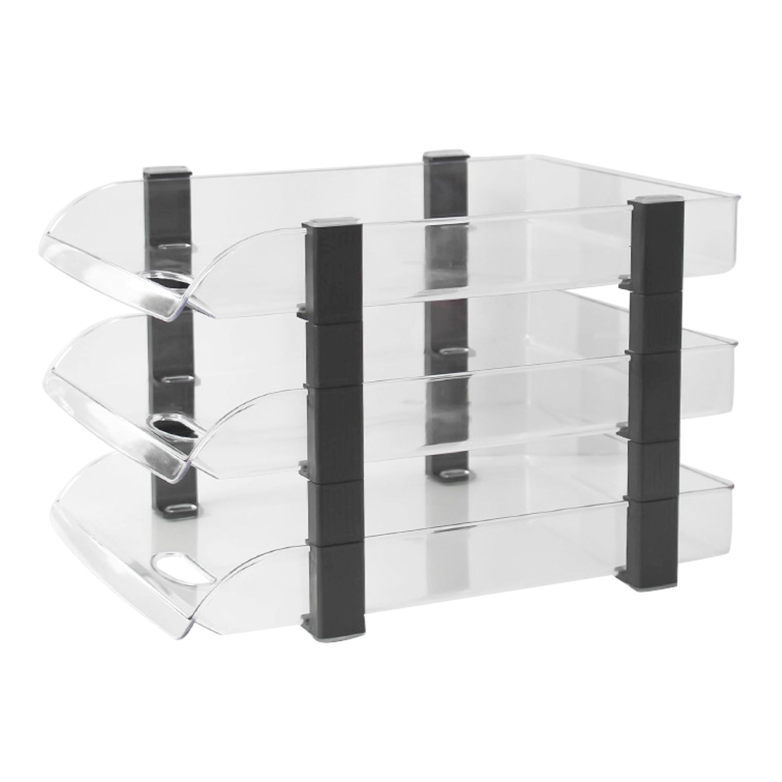 Desk File Letter Tray Layered Classified Documents Rack Acrylic Office Storage