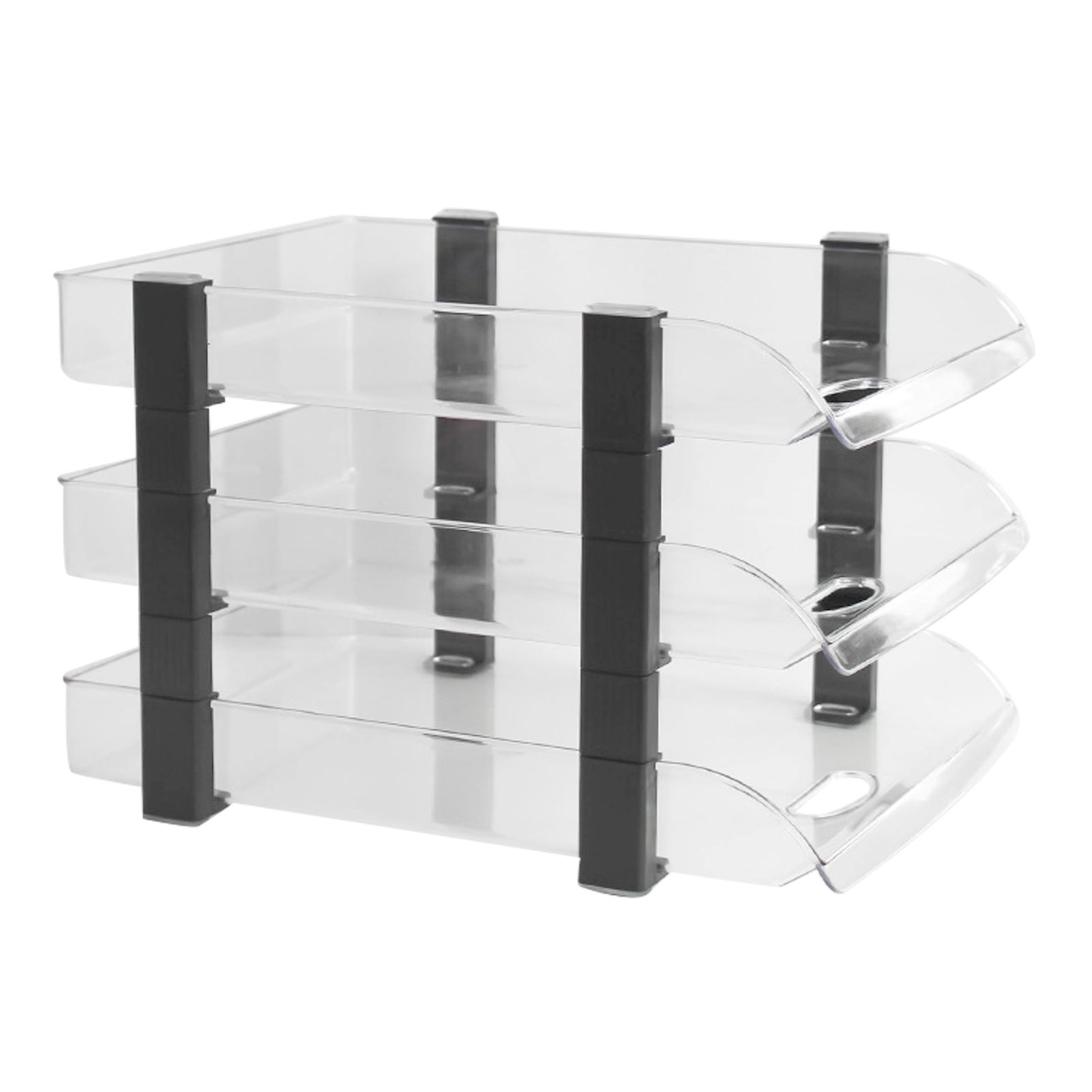 Desk File Letter Tray Layered Classified Documents Rack Acrylic Office Storage view 3