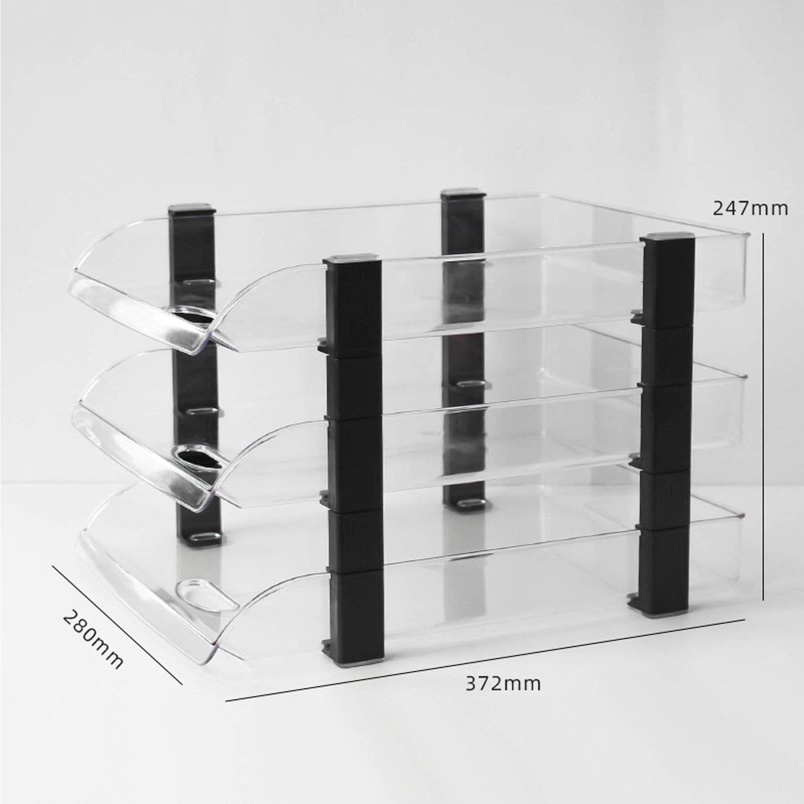 Desk File Letter Tray Layered Classified Documents Rack Acrylic Office Storage view 10