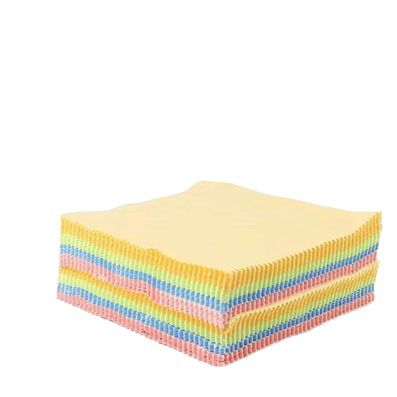 100Pcs Colorful Microfiber Cleaning Cloths Thickened Knitting Eyeglasses