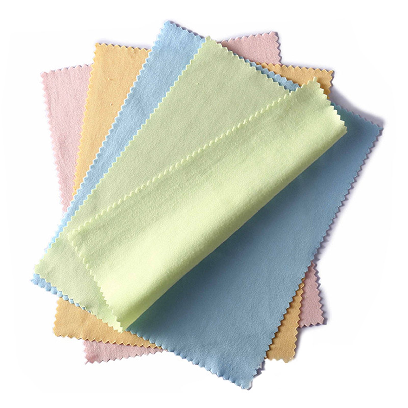 100Pcs Colorful Microfiber Cleaning Cloths Thickened Knitting Eyeglasses view 3
