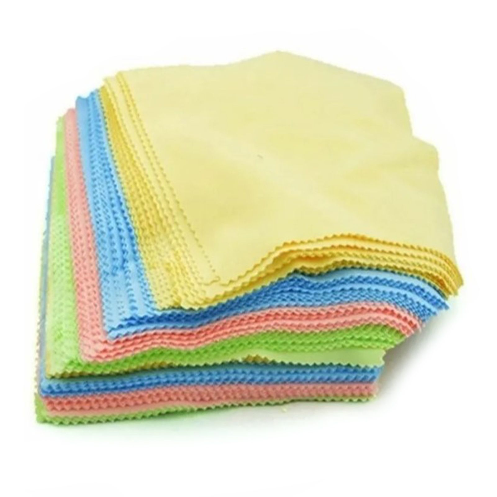 100Pcs Colorful Microfiber Cleaning Cloths Thickened Knitting Eyeglasses view 4