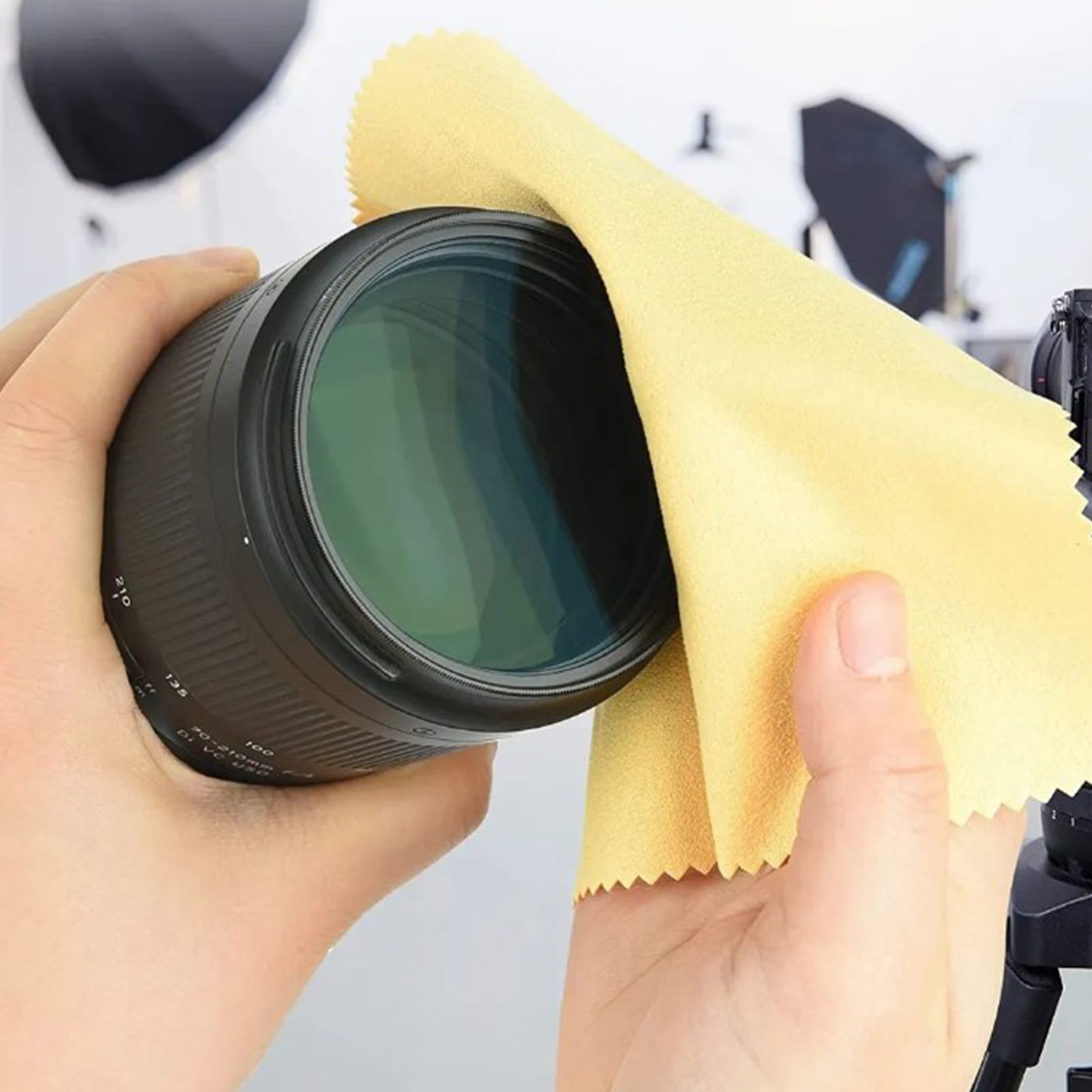 100Pcs Colorful Microfiber Cleaning Cloths Thickened Knitting Eyeglasses view 6
