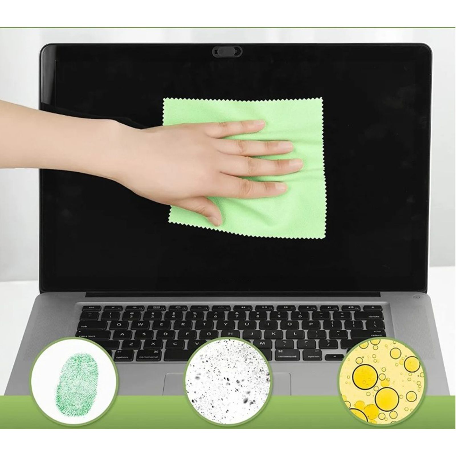 100Pcs Colorful Microfiber Cleaning Cloths Thickened Knitting Eyeglasses view 11
