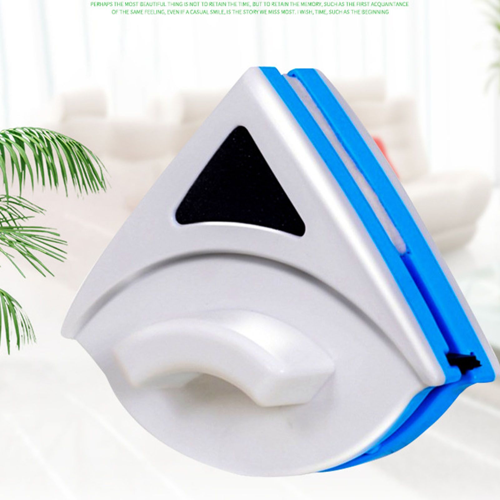 Magnetic Window Cleaner Blue Triangle Shape Single Sided Magnetic Glass Wiper view 11
