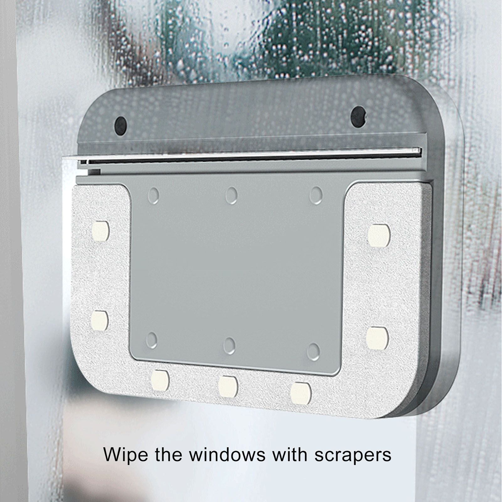 Magnetic Window Cleaner Large Handle Double Sided High Safety Sturdy Plastic view 12