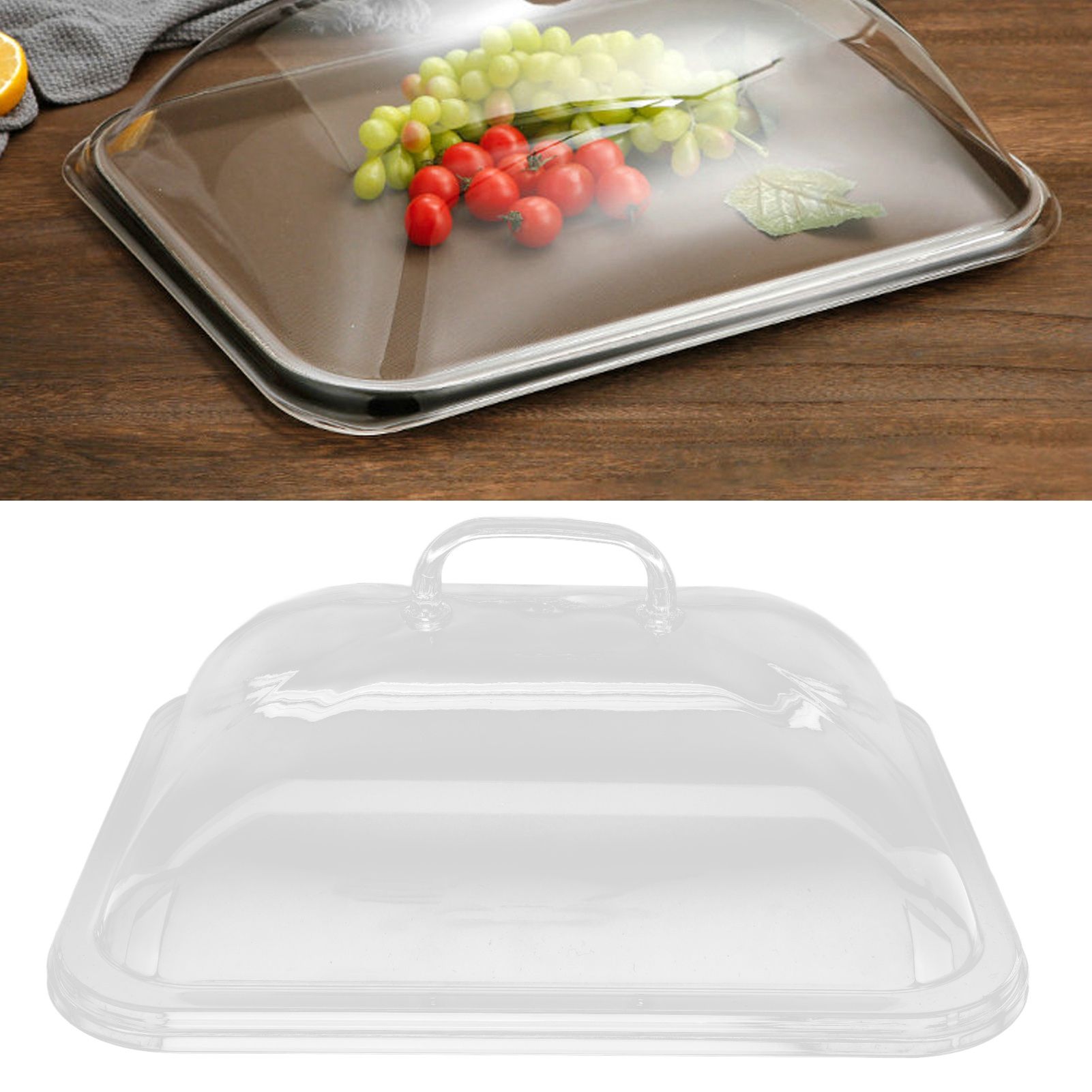 Splatter Cover Clear Transparent Acrylic Dustproof Rectangle Shape Convenient view 11