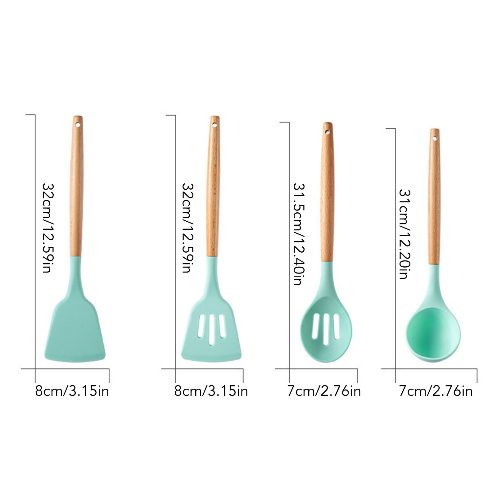12pcs Nylon Cooking Utensil Set BPA Free Heat Resistant Prevents Stick Kitchen view 10