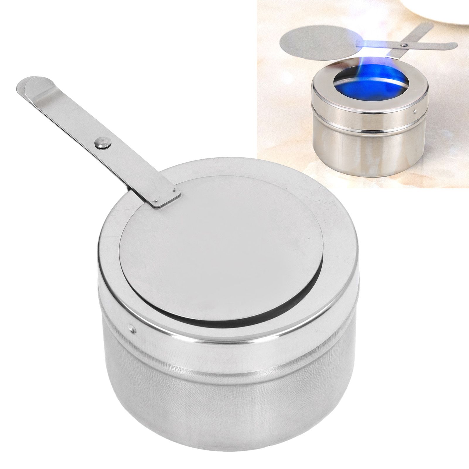Wax Heating Furnace with Handle and Cover Stainless Steel Portable Food view 11