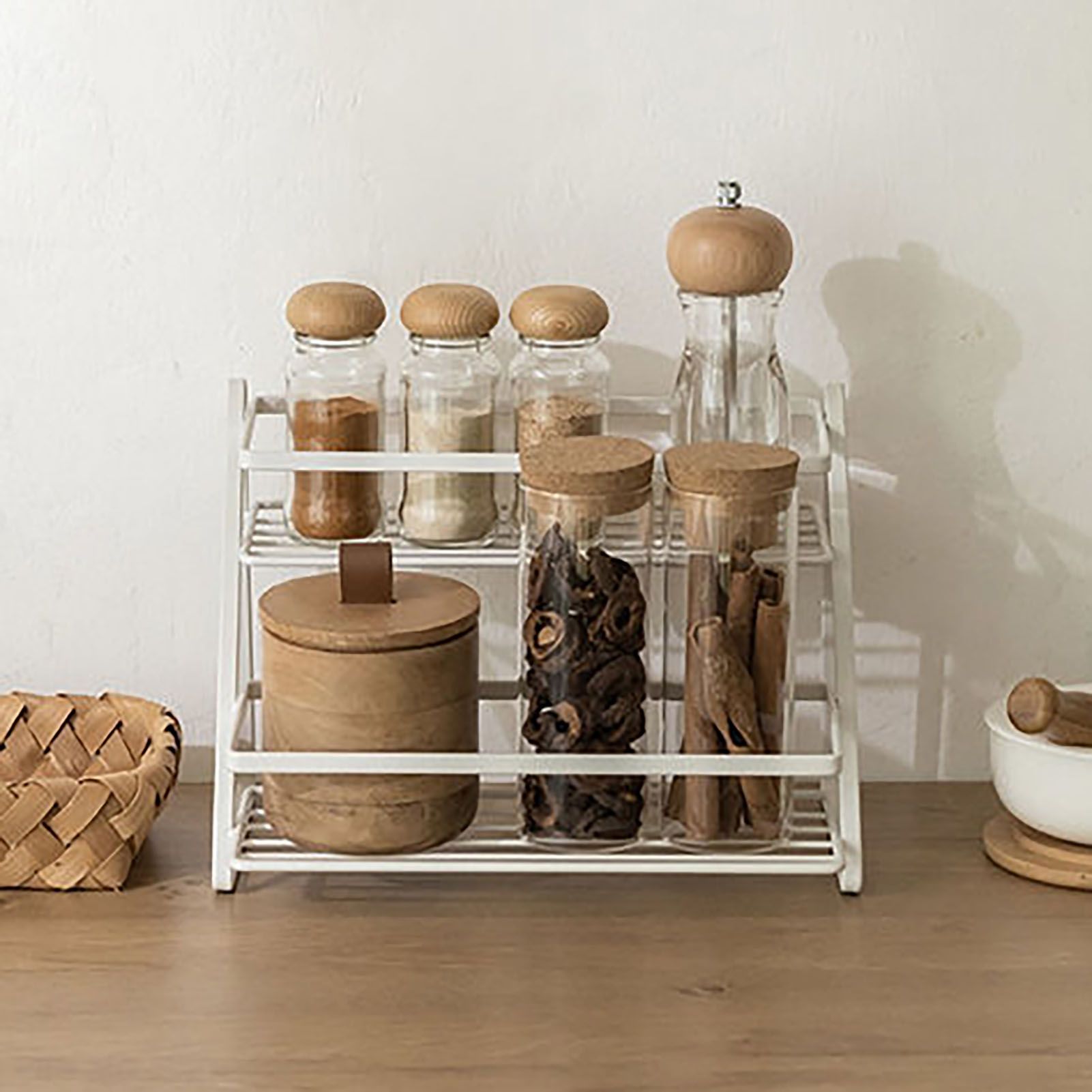 Spice Rack Organizer Seasoning Bottle Jar Shelf Multifunctional Home Kitchen view 6