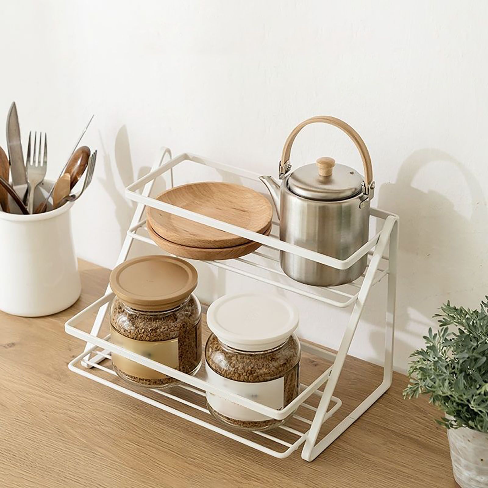 Spice Rack Organizer Seasoning Bottle Jar Shelf Multifunctional Home Kitchen view 9