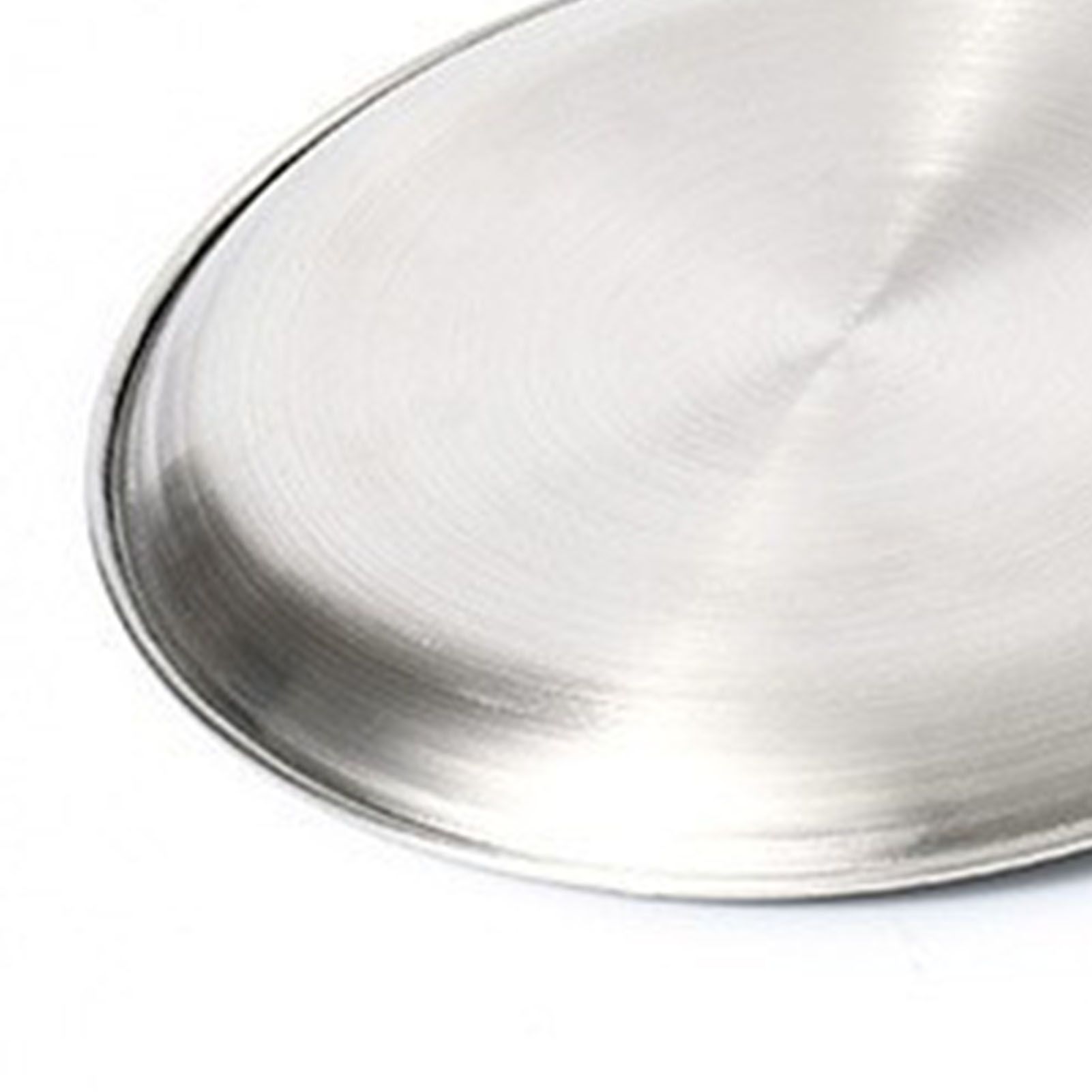 Stainless Steel Round Pizza Pan Tray Diameter 11.8in Round Brushed Metal view 12