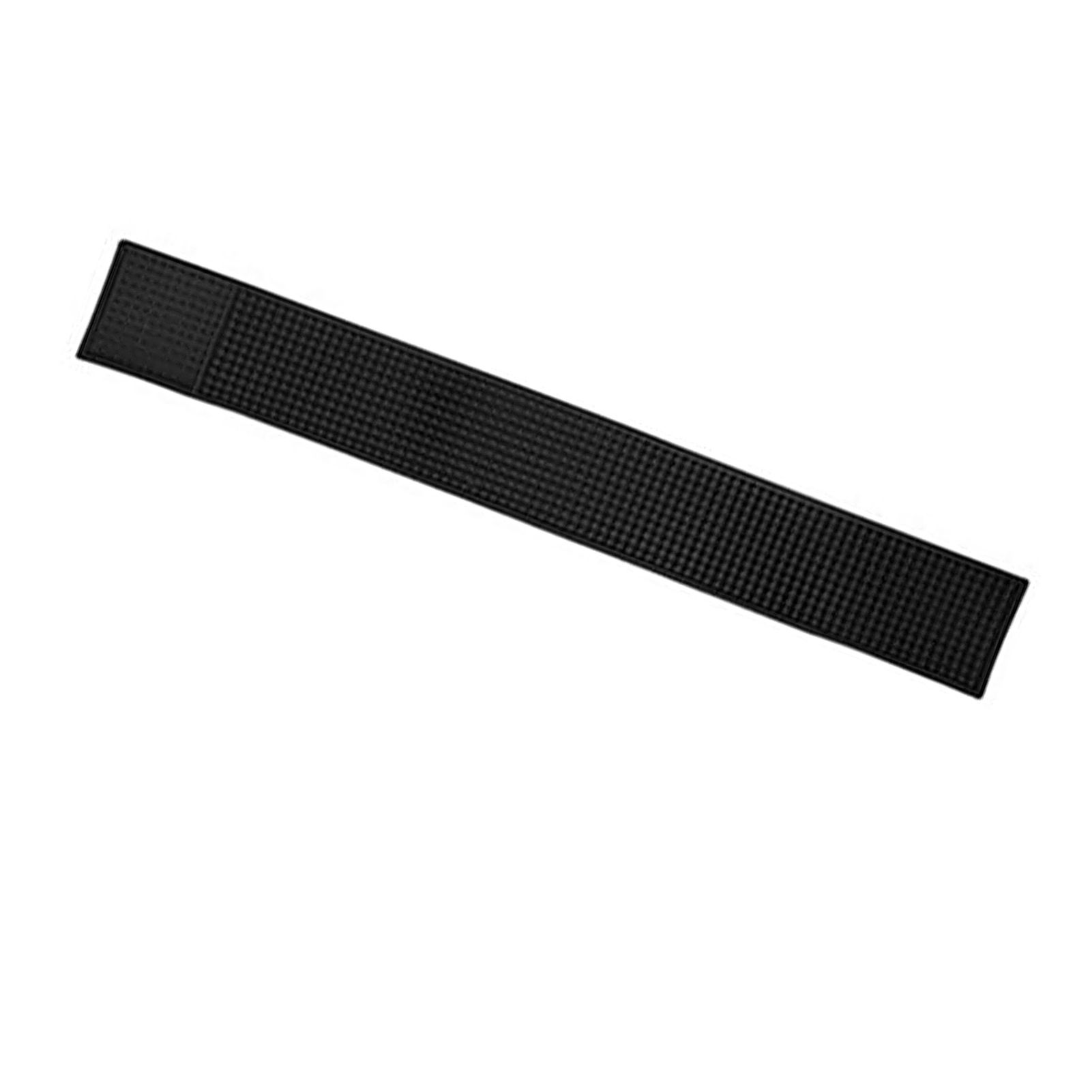 60x8x1CM Bar Rail Mat PVC Black Antiskid Bar Service Spill Mat for Coffee view 3