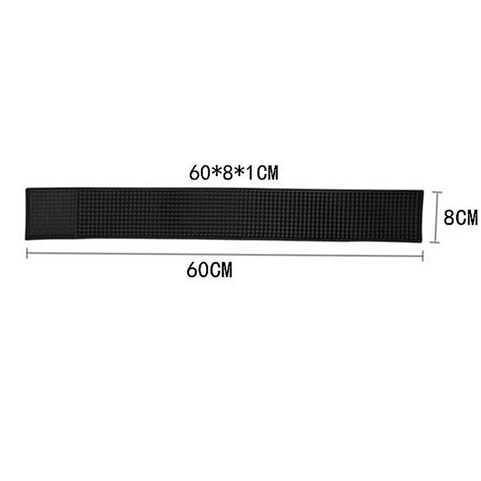 60x8x1CM Bar Rail Mat PVC Black Antiskid Bar Service Spill Mat for Coffee view 10