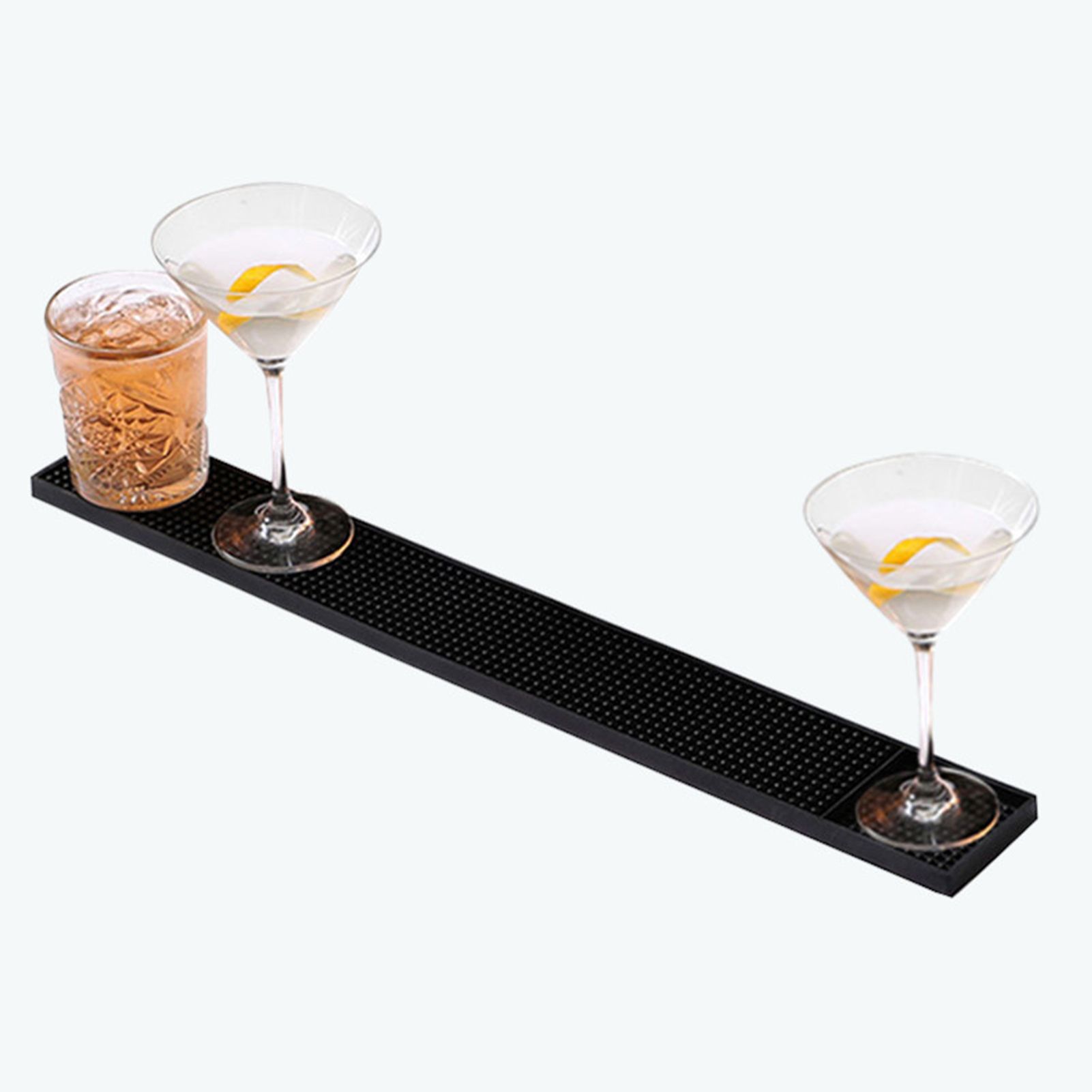60x8x1CM Bar Rail Mat PVC Black Antiskid Bar Service Spill Mat for Coffee view 13