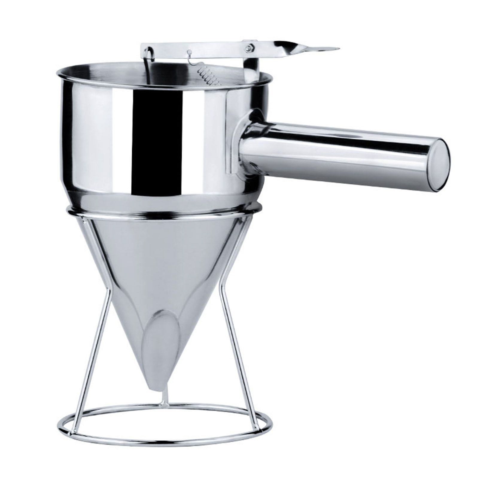Stainless Steel Pancake Batter Dispenser Funnel 1200ML Large Capacity Conical