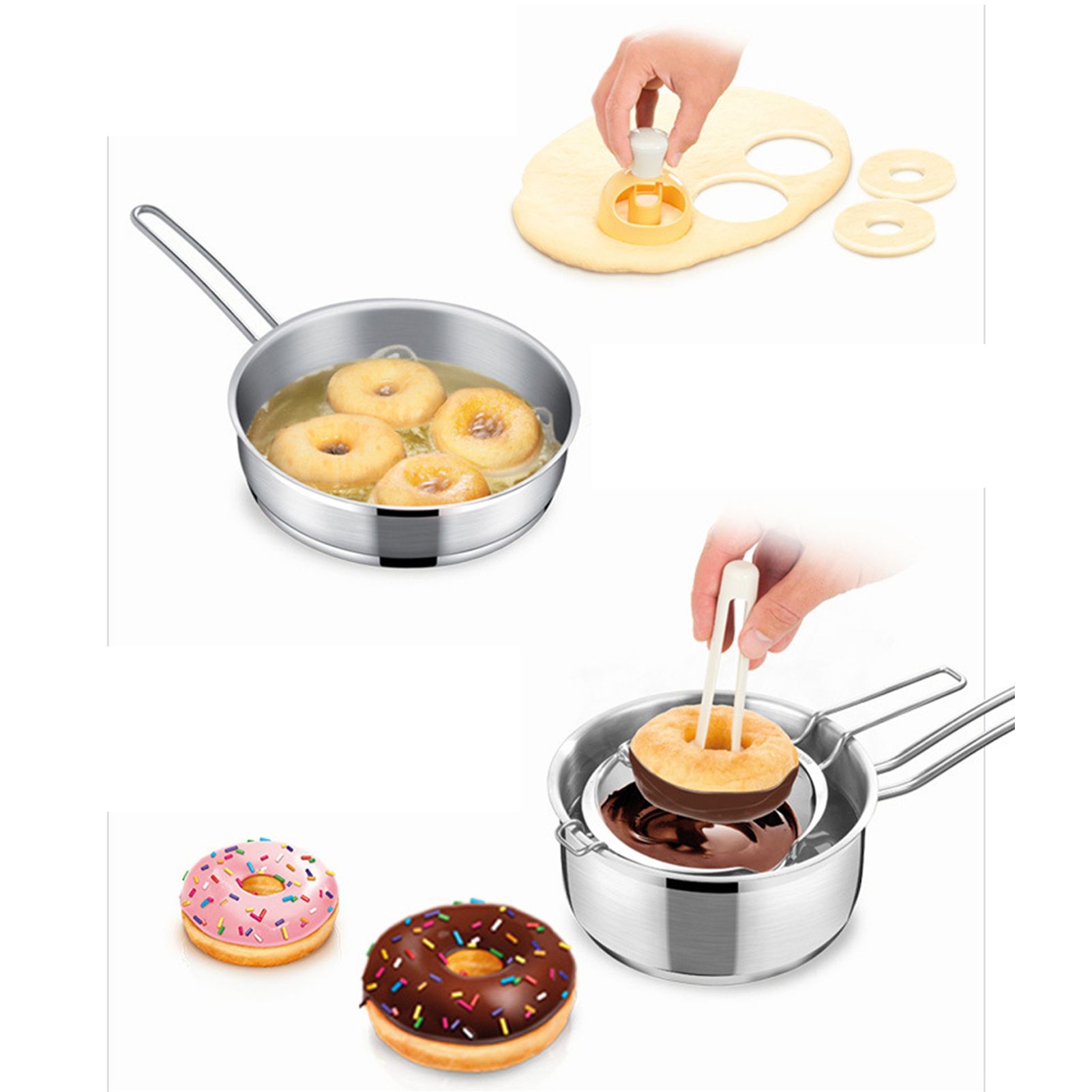 Donut Mold Plastic Reusable Practical DIY Donut Maker Donut Baking Mold for view 11