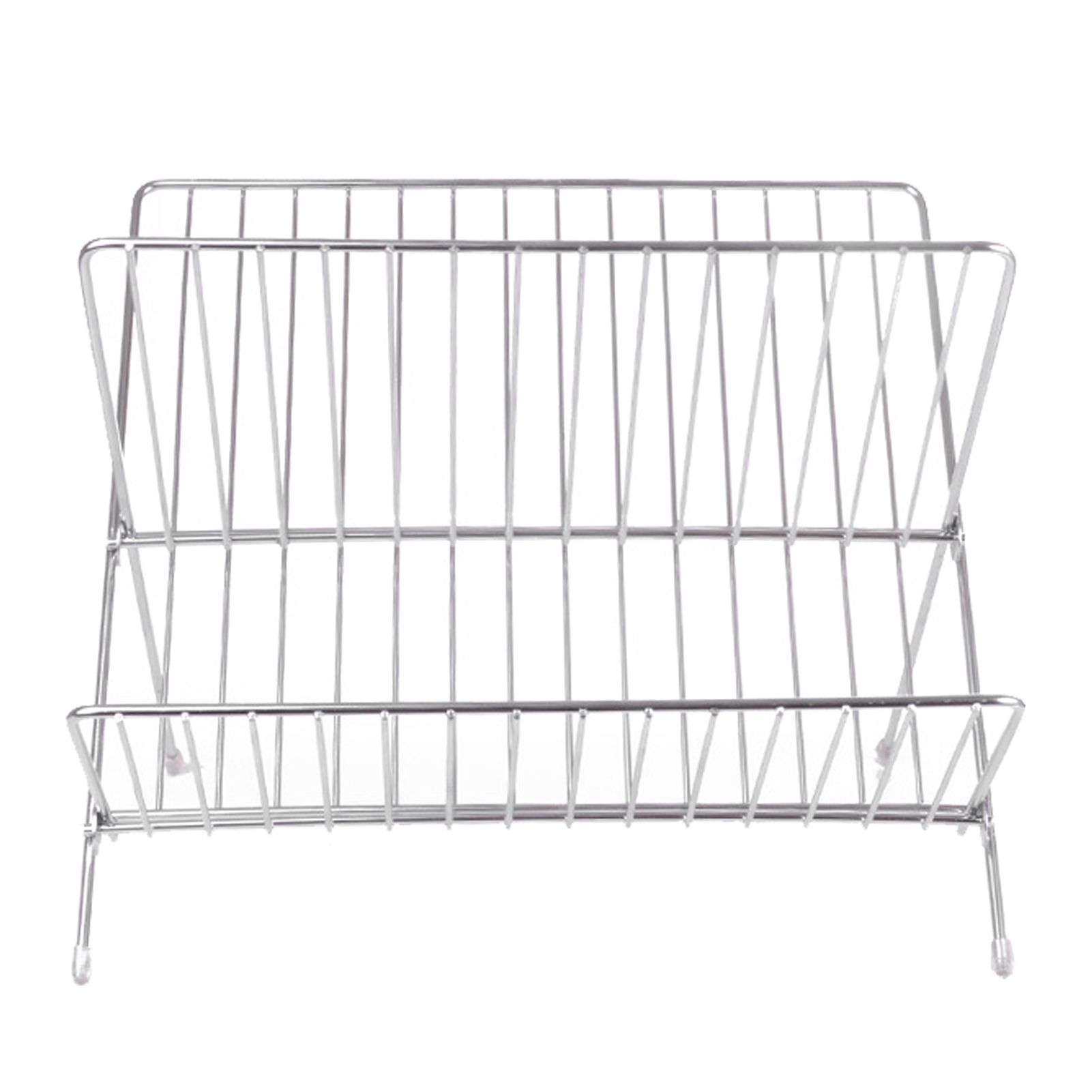 Dish Drainers Foldable X Shape 2 Tier Dish Drying Rack Dinner Plate Bowl view 2