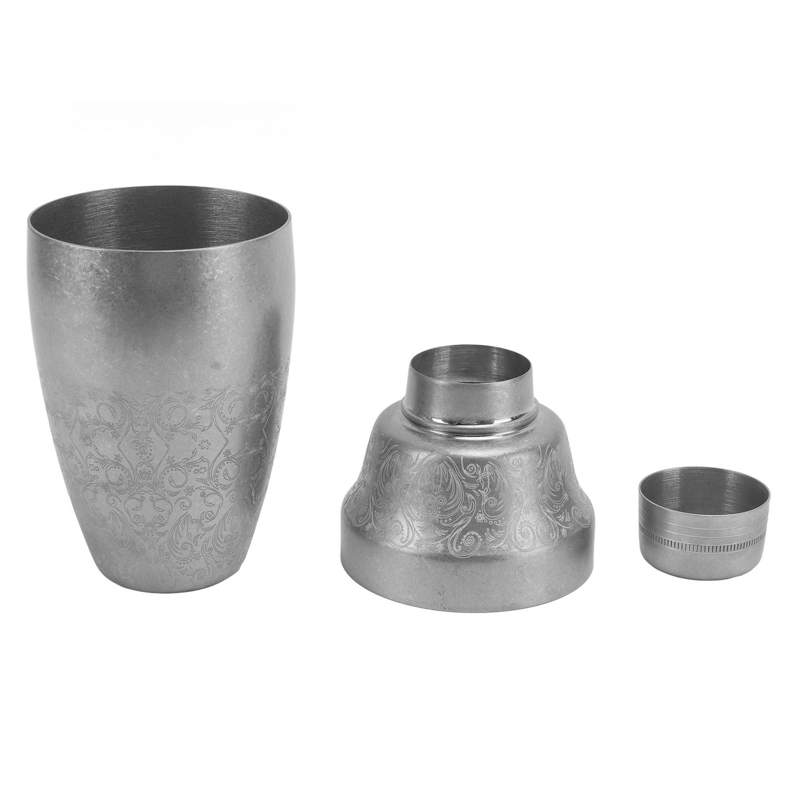 Cocktail Shaker 304 Stainless Steel Boston Shaker Mixer with Built in Strainer view 3