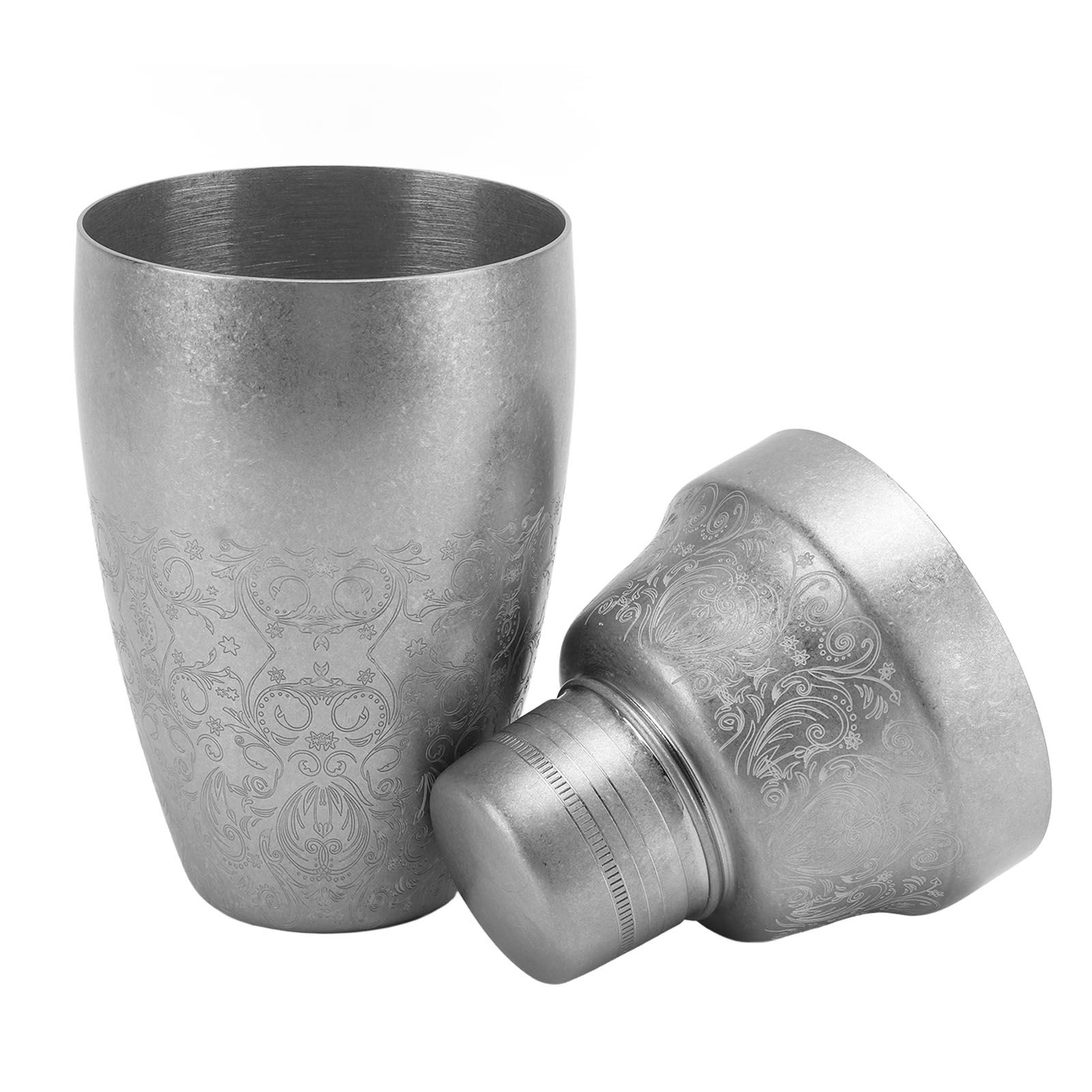 Cocktail Shaker 304 Stainless Steel Boston Shaker Mixer with Built in Strainer view 4