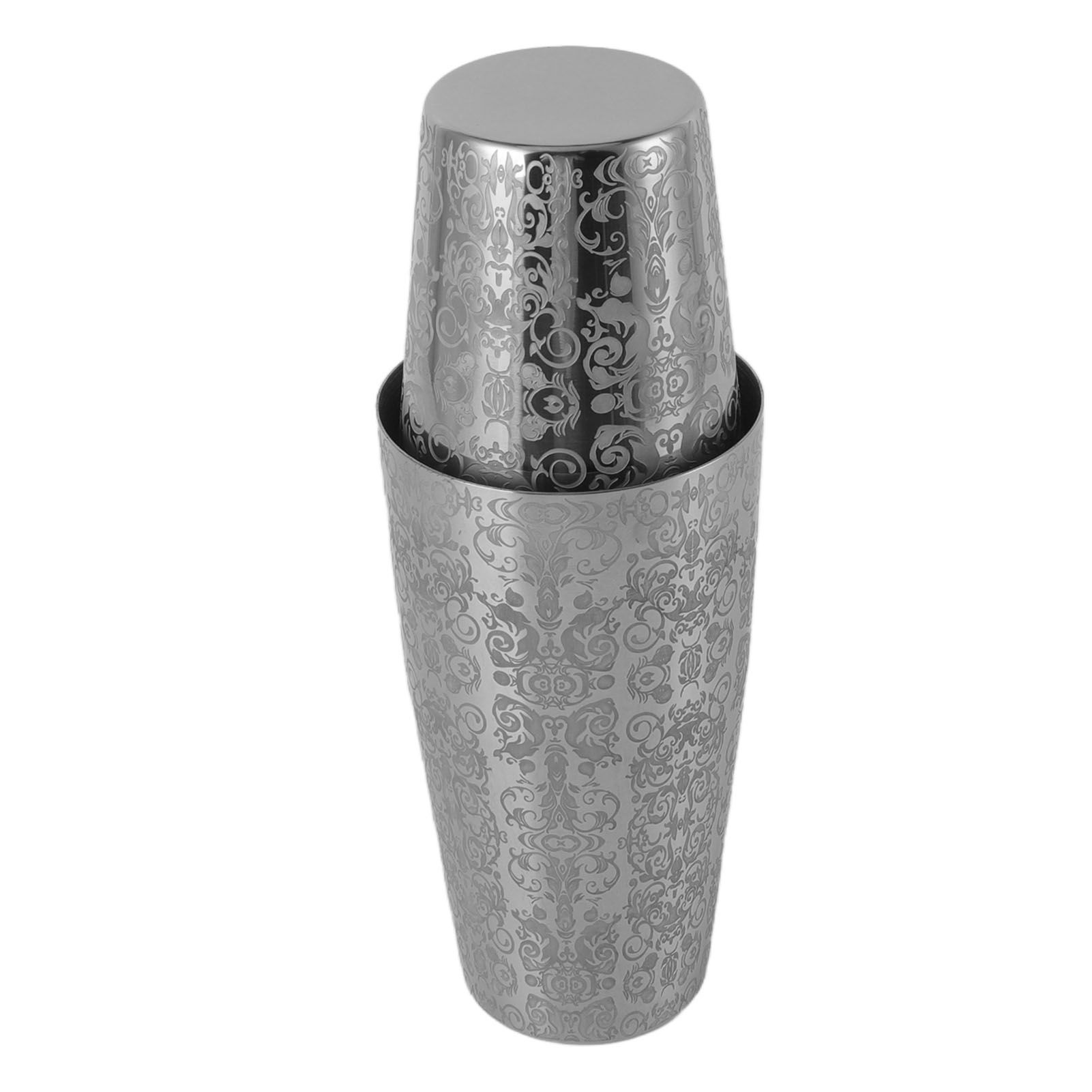 Stainless Steel Cocktail Shaker Engraved Martini Shaker Silver Japanese view 4