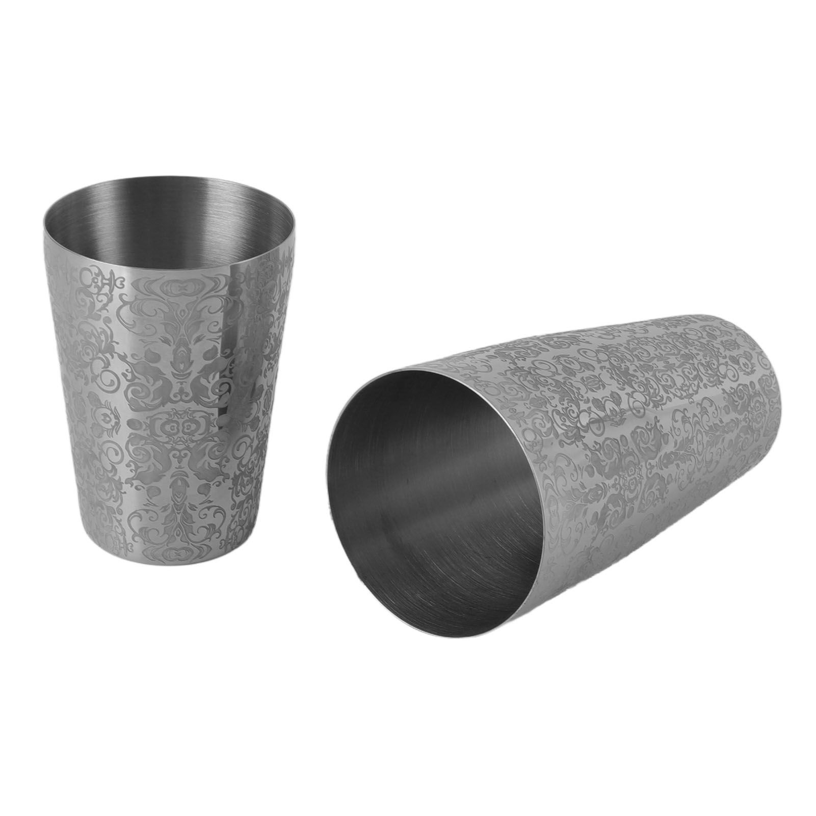 Stainless Steel Cocktail Shaker Engraved Martini Shaker Silver Japanese view 5
