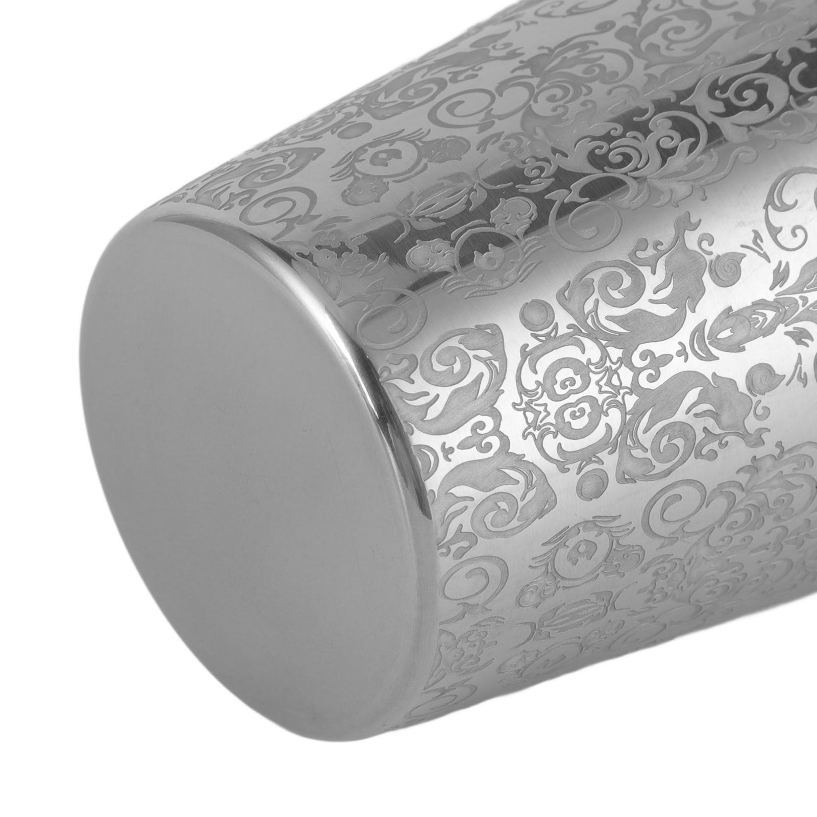 Stainless Steel Cocktail Shaker Engraved Martini Shaker Silver Japanese view 14