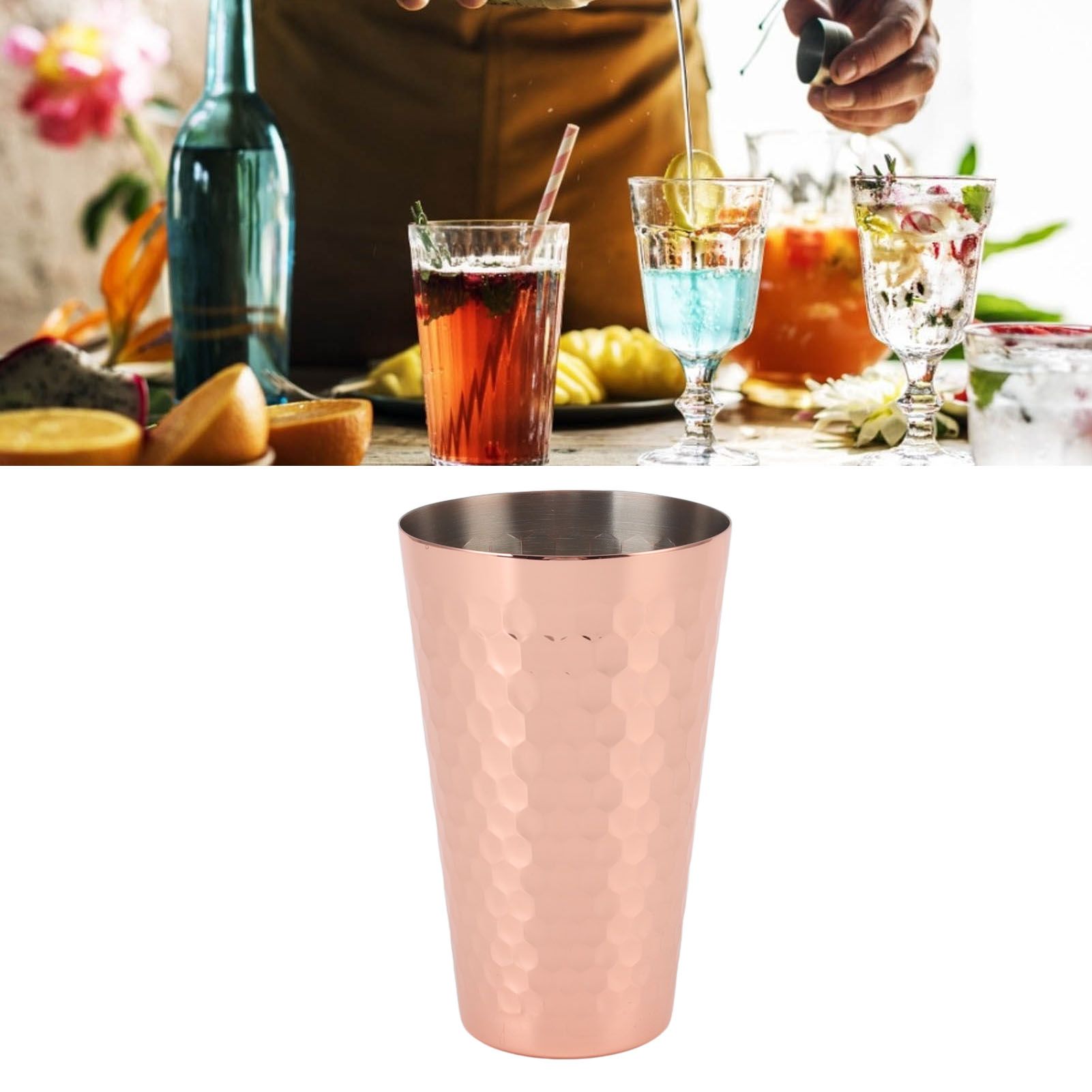 Drinking Cup 304 Stainless Steel Hammered Multipurpose Moscow Mule Mug for Bar view 11