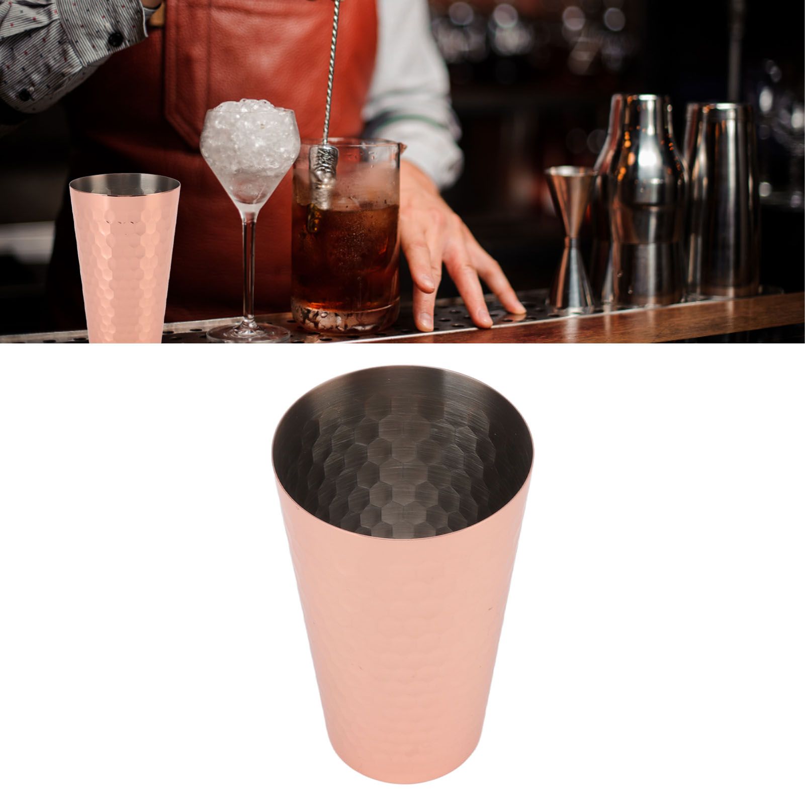 Drinking Cup 304 Stainless Steel Hammered Multipurpose Moscow Mule Mug for Bar view 12