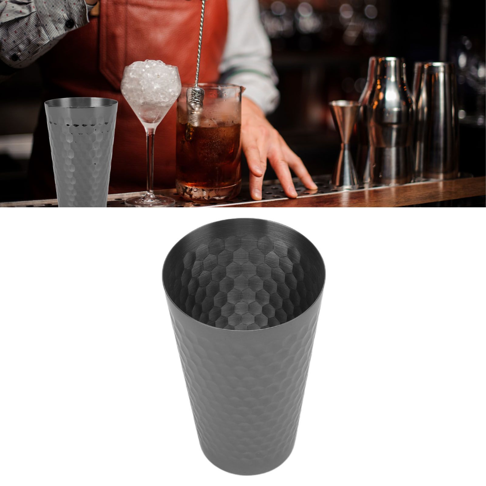 Drinking Cup 304 Stainless Steel Hammered Multipurpose Moscow Mule Mug for Bar view 11