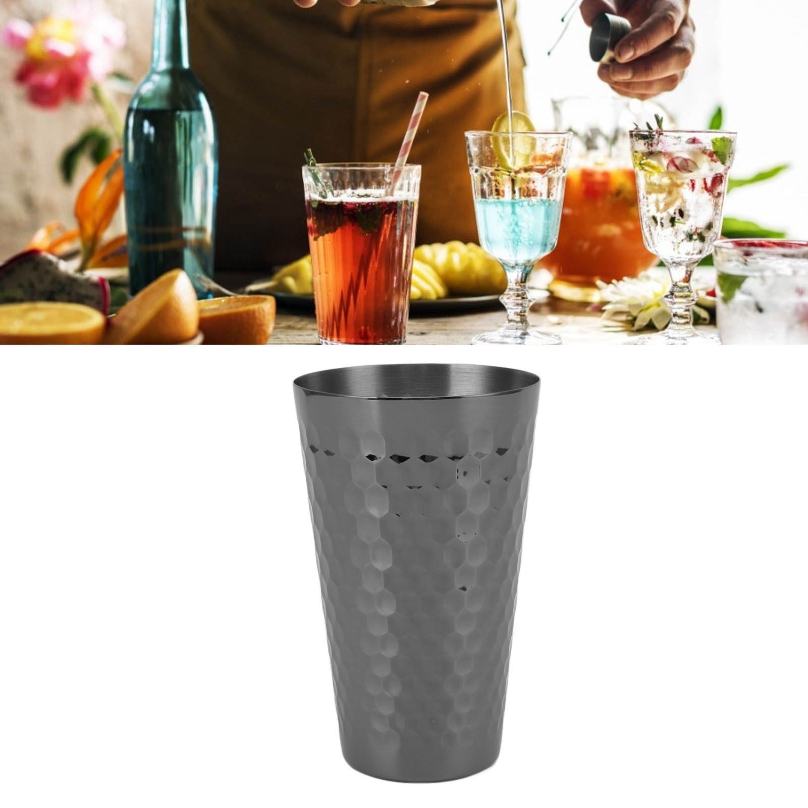 Drinking Cup 304 Stainless Steel Hammered Multipurpose Moscow Mule Mug for Bar view 12