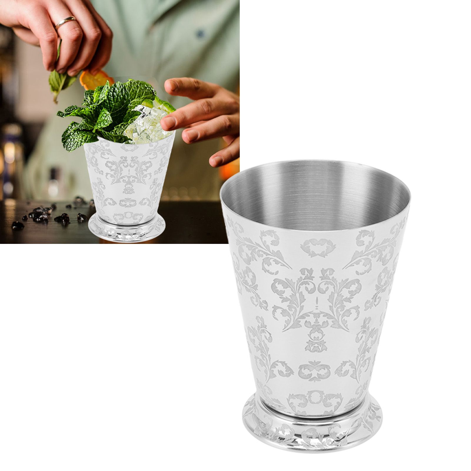 Cocktail Drinking Cup 304 Stainless Steel Silver Finish Moscow Mule Mug for view 11