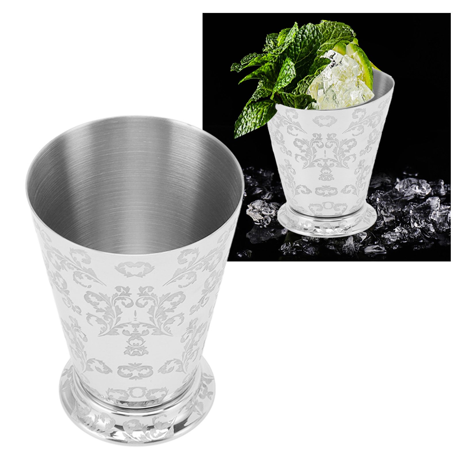 Cocktail Drinking Cup 304 Stainless Steel Silver Finish Moscow Mule Mug for view 12