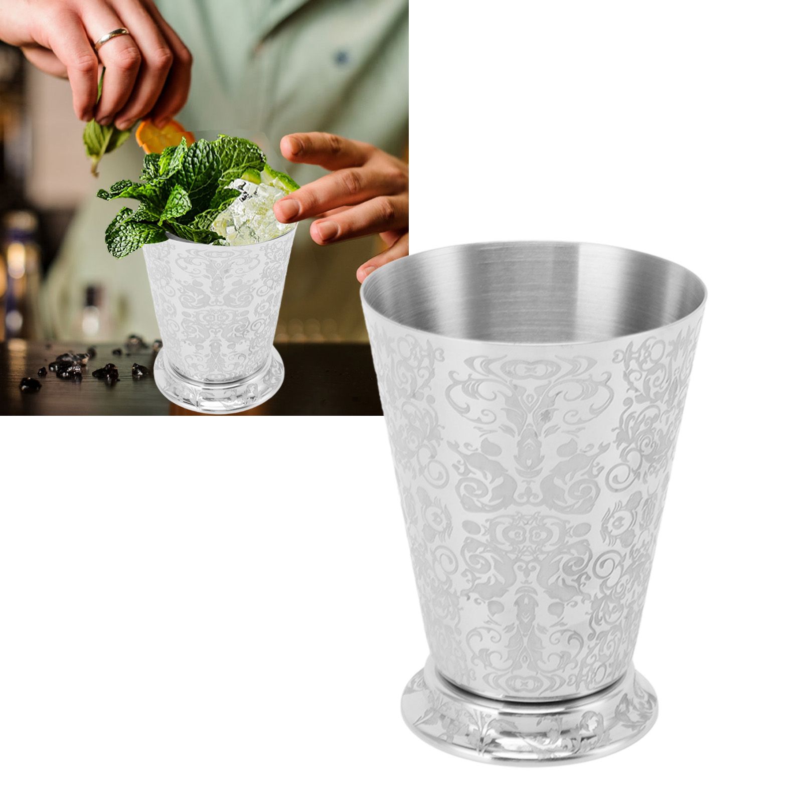 Cocktail Drinking Cup 304 Stainless Steel Silver Finish Moscow Mule Mug for view 11