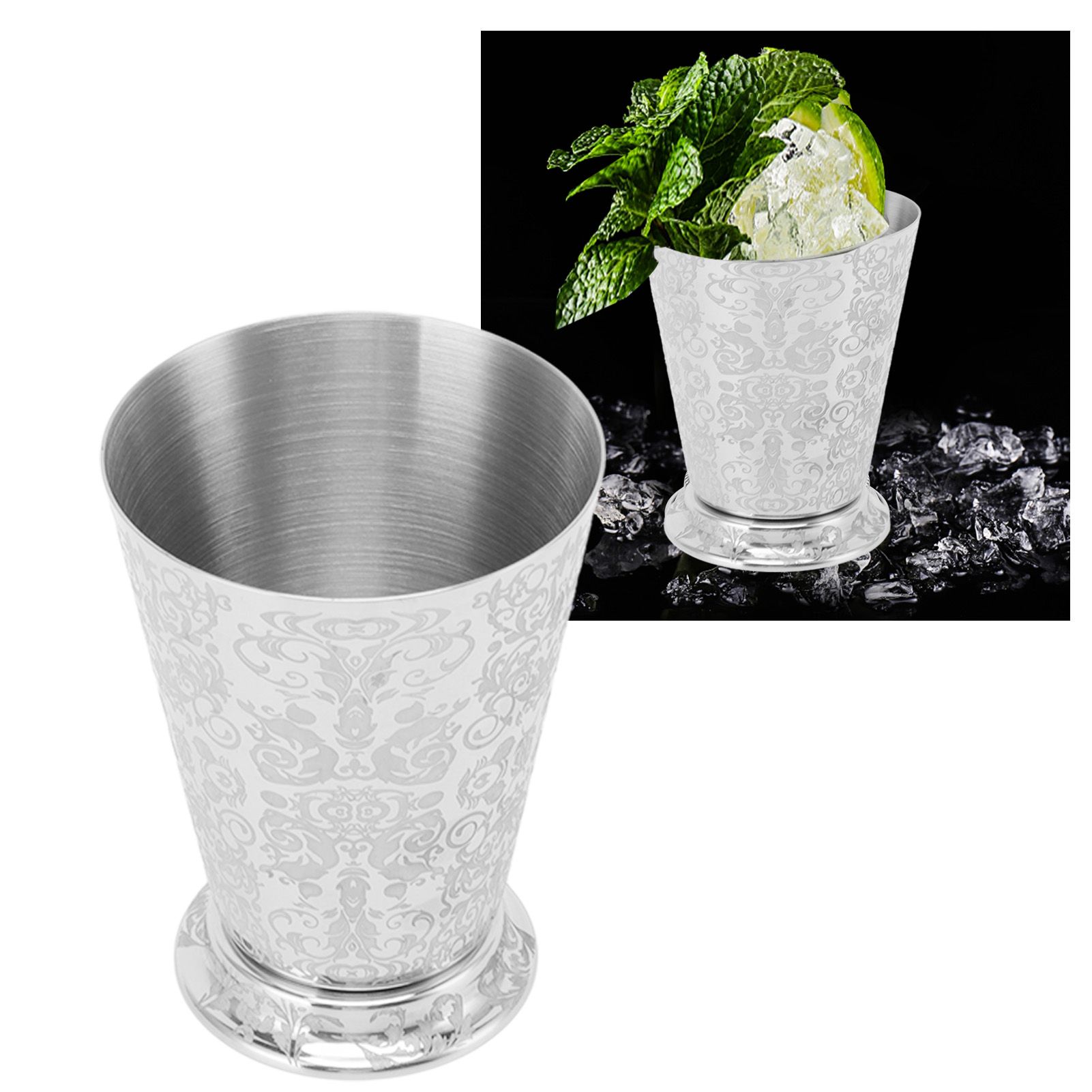 Cocktail Drinking Cup 304 Stainless Steel Silver Finish Moscow Mule Mug for view 12