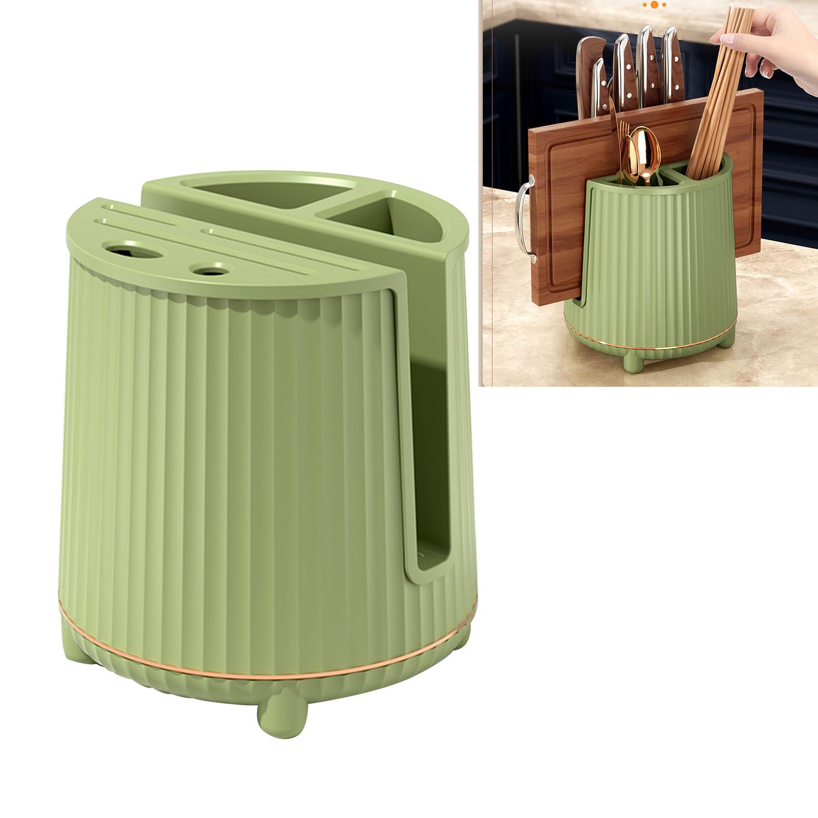 Multifunctional Rotating Knife Holder Kitchen Chopping Board Knife Storage view 5