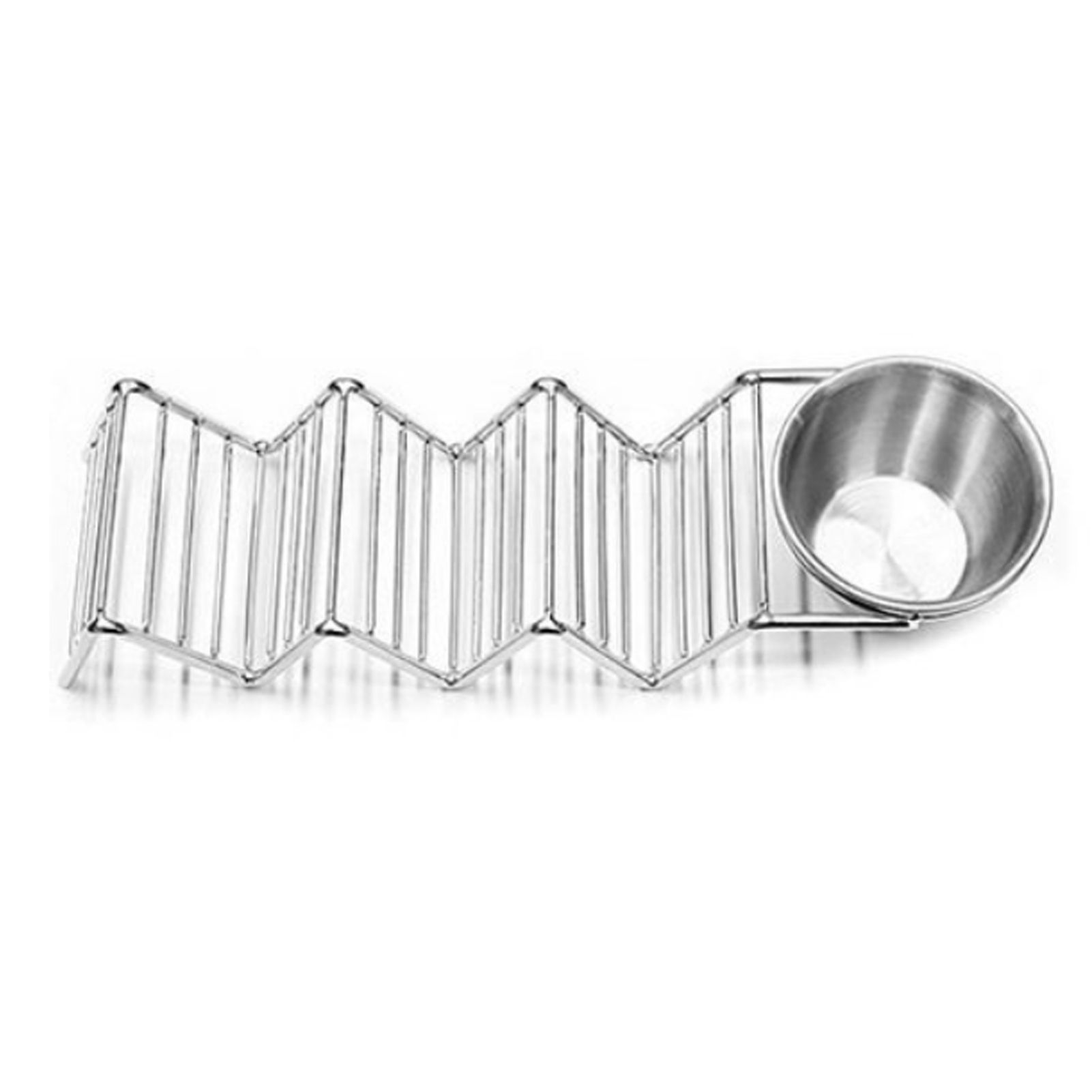 Taco Stand Stainless Steel 3 Grid V Shaped Glossy Taco Holder Rack for Kitchen view 3