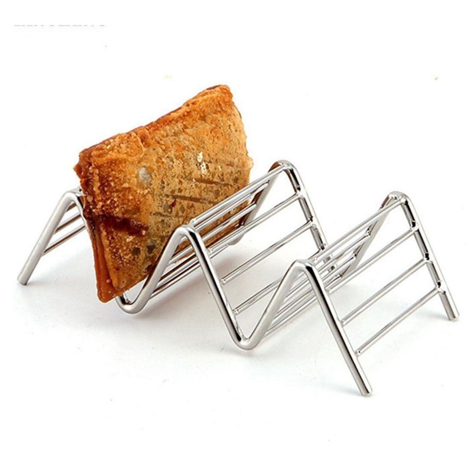 Stainless Steel V Shaped Taco Holder Corn Roll Spring Roll Taco Stand Home view 5