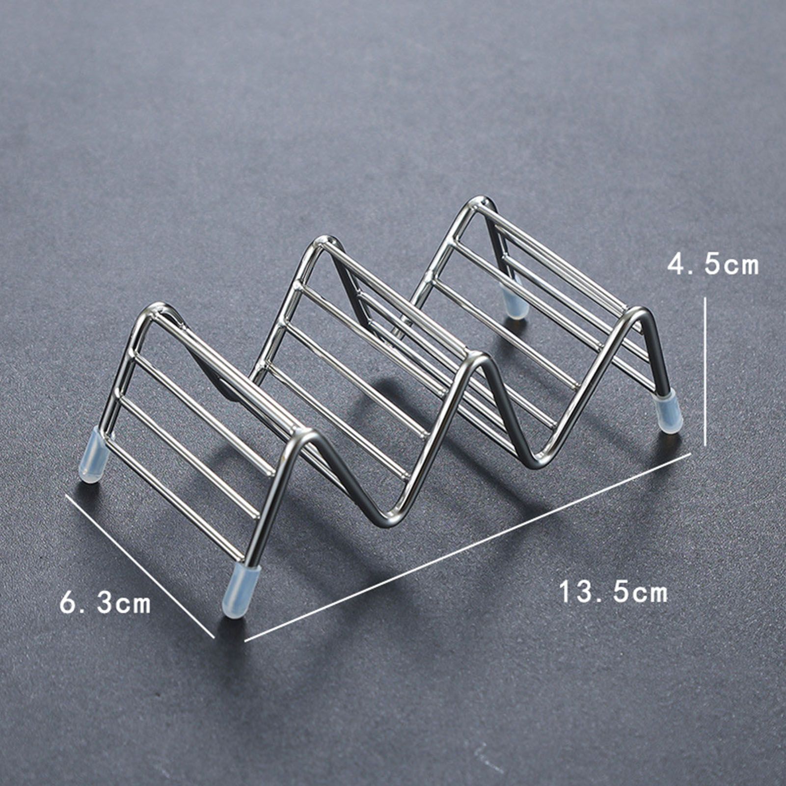 Stainless Steel V Shaped Taco Holder Corn Roll Spring Roll Taco Stand Home view 13