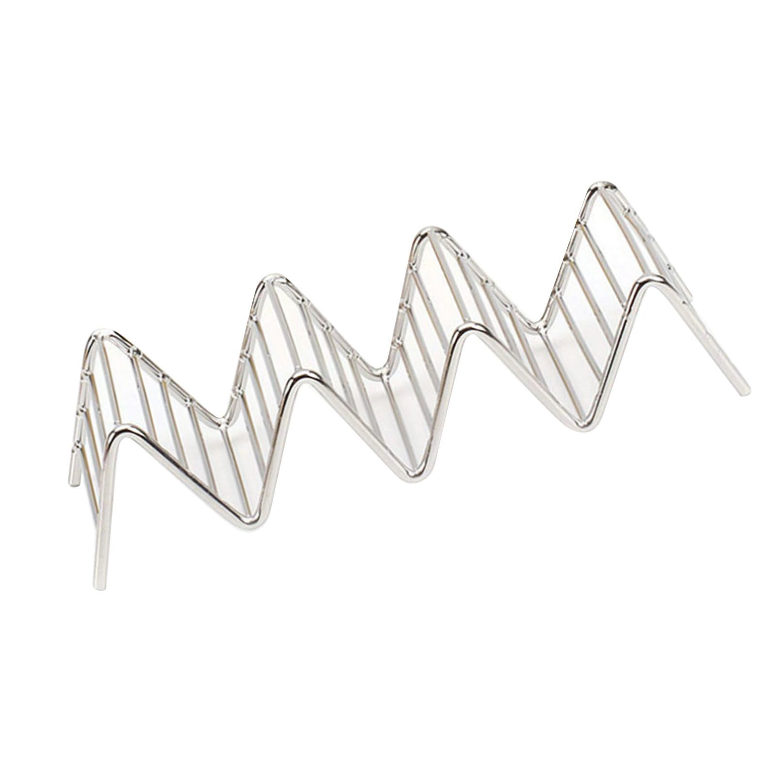Stainless Steel V Shaped Taco Holder Corn Roll Spring Roll Taco Stand Home view 2