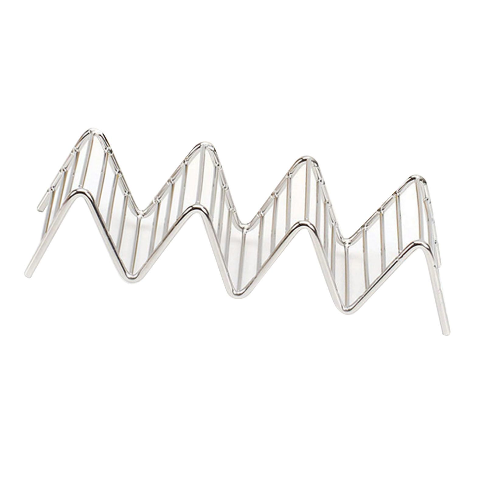 Stainless Steel V Shaped Taco Holder Corn Roll Spring Roll Taco Stand Home view 3