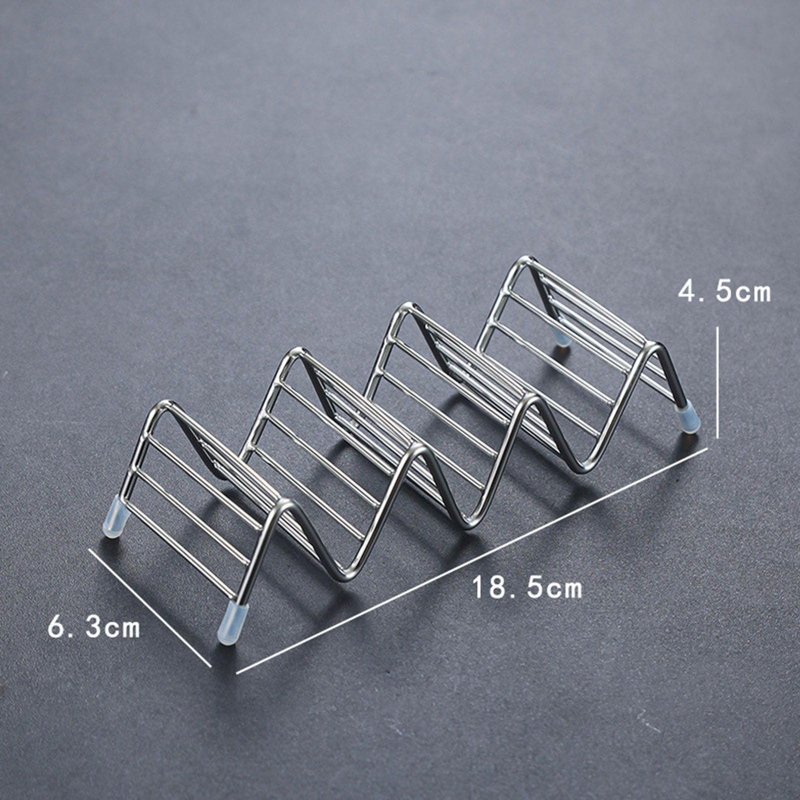 Stainless Steel V Shaped Taco Holder Corn Roll Spring Roll Taco Stand Home view 12
