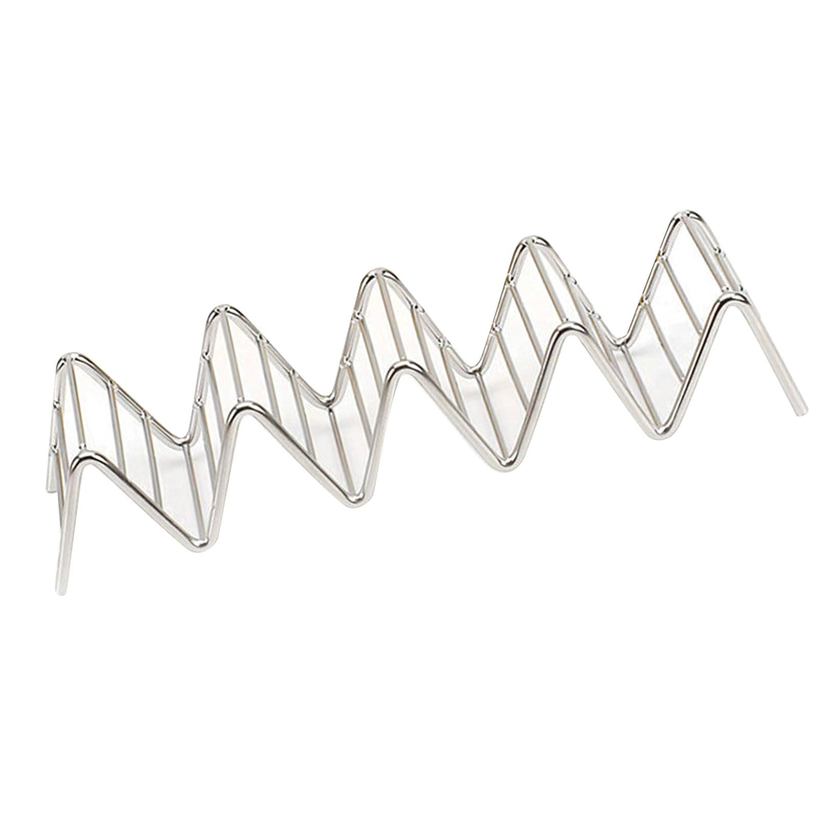 Stainless Steel V Shaped Taco Holder Corn Roll Spring Roll Taco Stand Home view 2