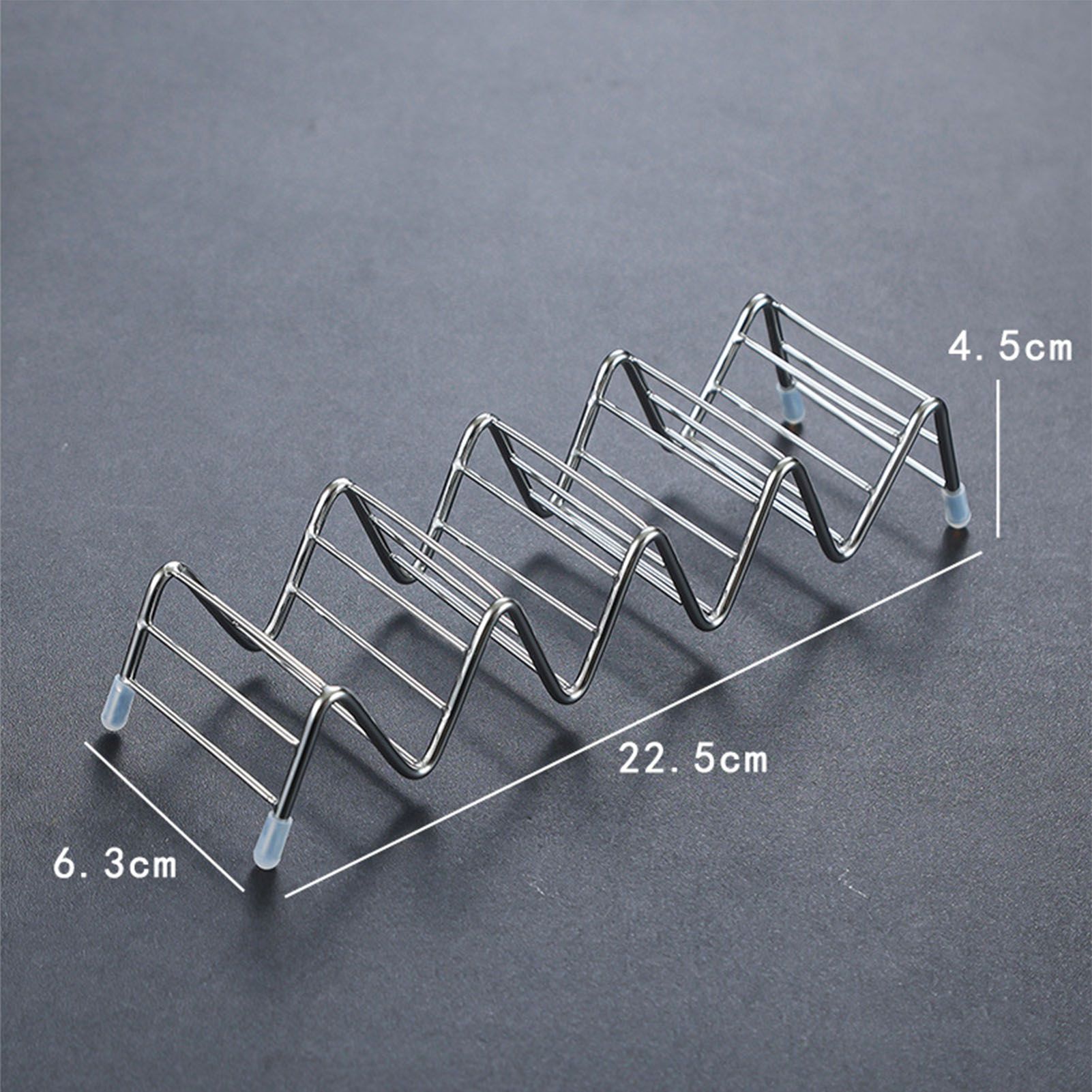 Stainless Steel V Shaped Taco Holder Corn Roll Spring Roll Taco Stand Home view 12