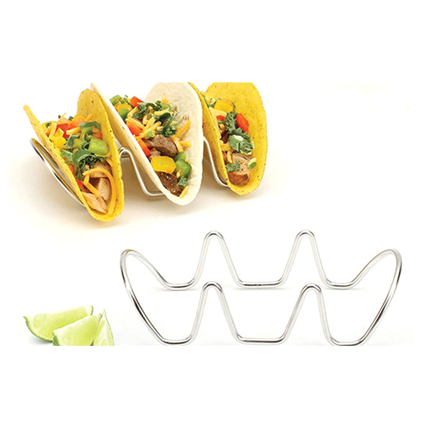 Taco Holder U Shaped Taco Rack Stainless Steel Taco Shell Stand Up Holder for view 5