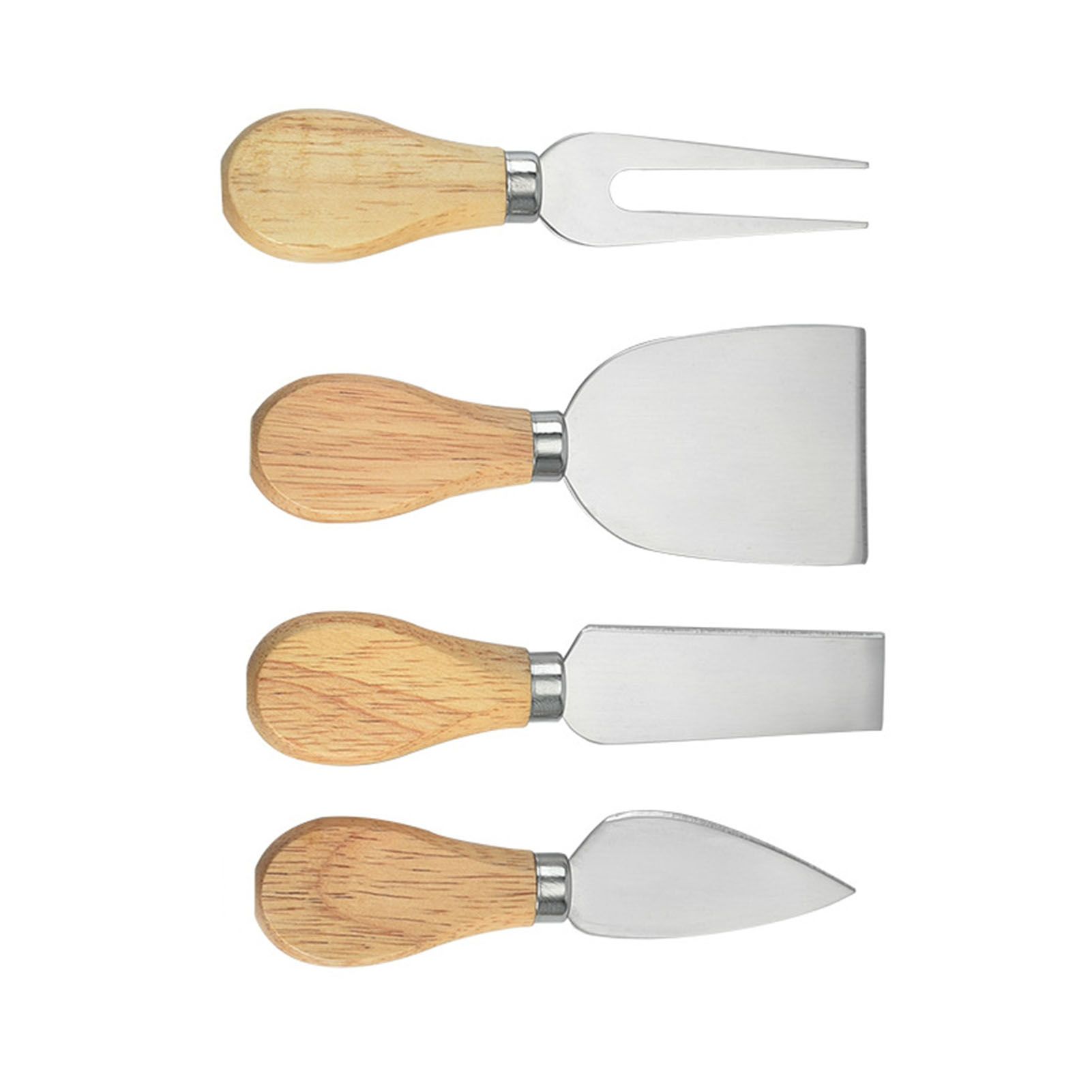 Cheese Knives Set Stainless Steel Blade Ergonomic Handle Cheese Cutter Fork view 3