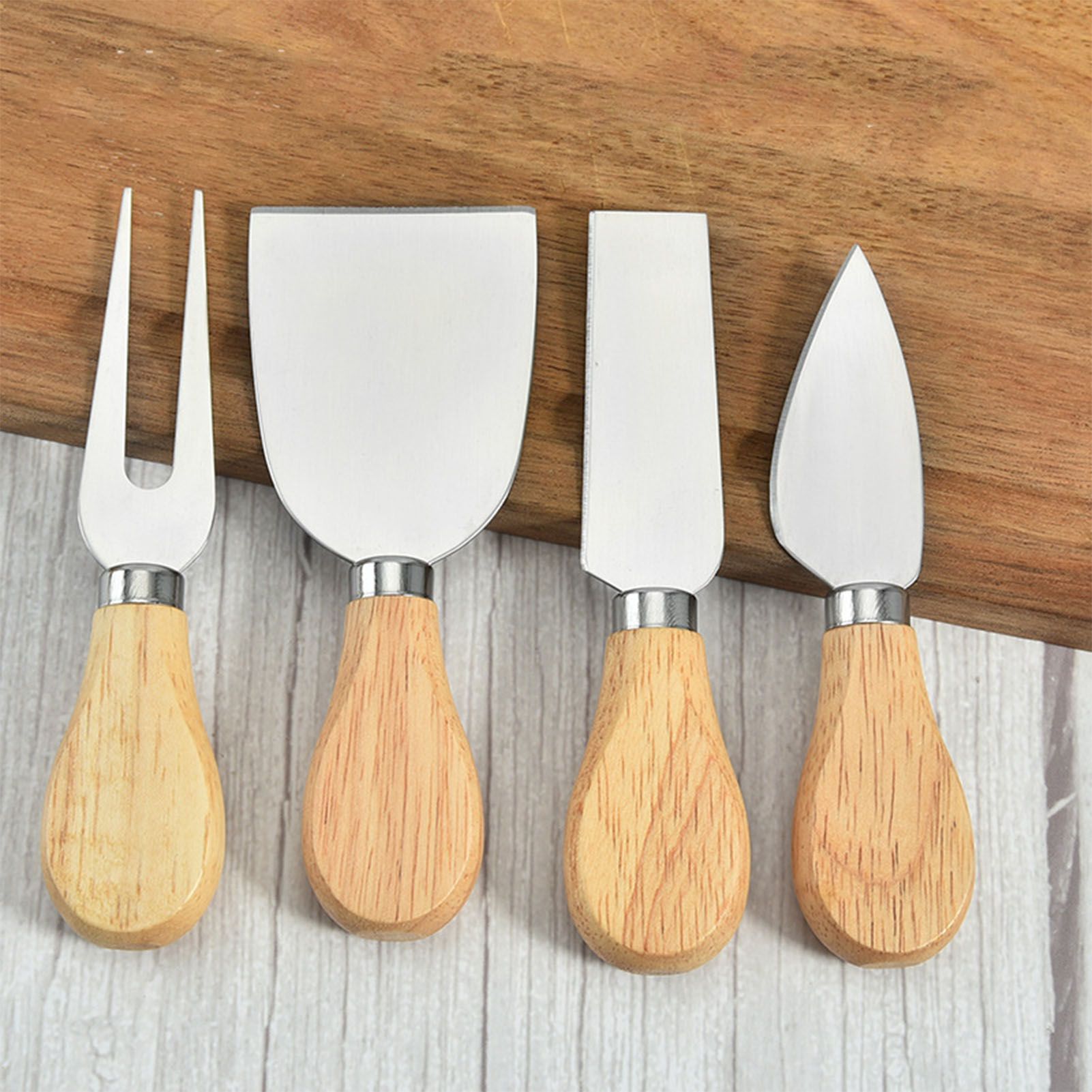 Cheese Knives Set Stainless Steel Blade Ergonomic Handle Cheese Cutter Fork view 5
