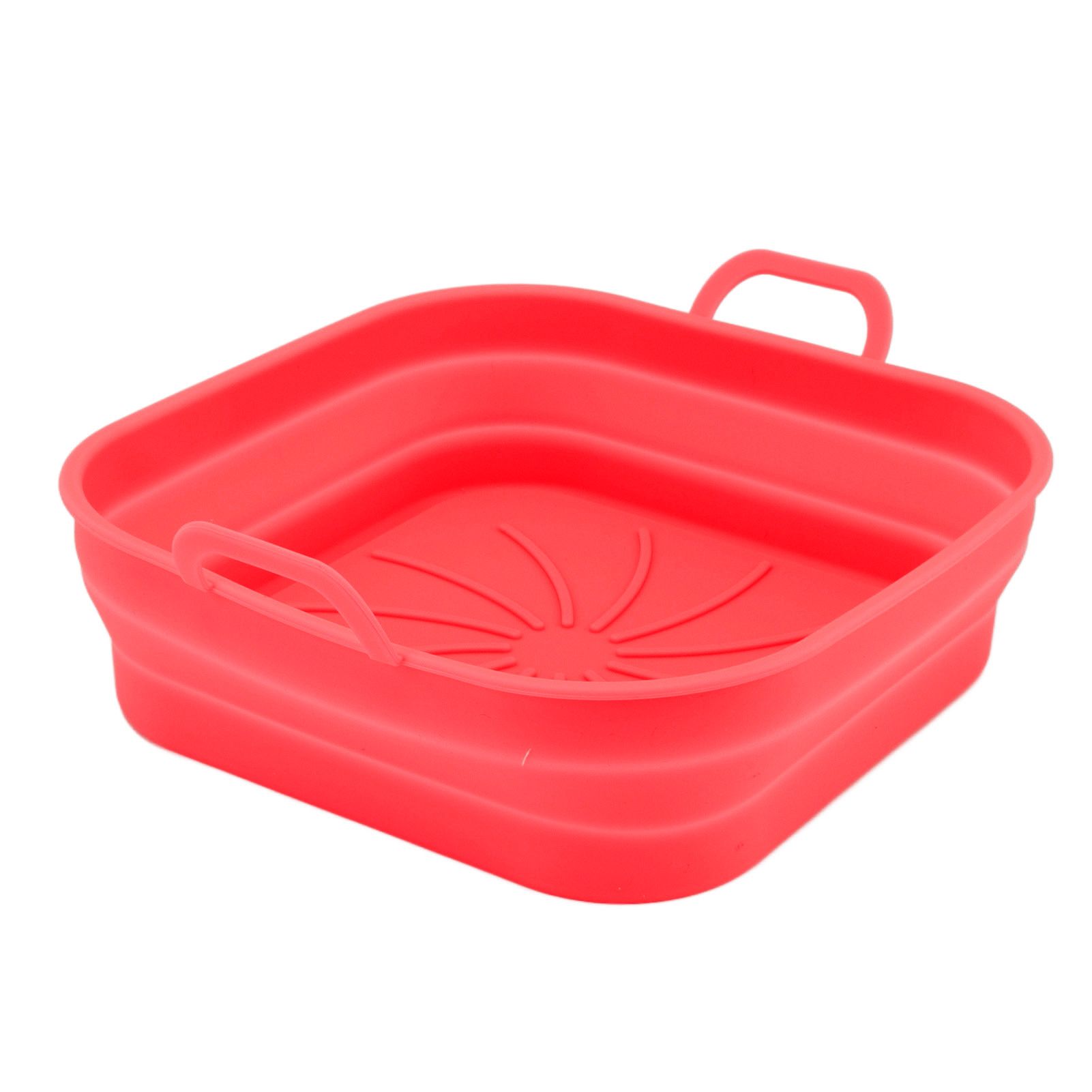 20.5cm Fryer Liners Square Folding Dishwasher Safe Silicone Fryer Pot Basket