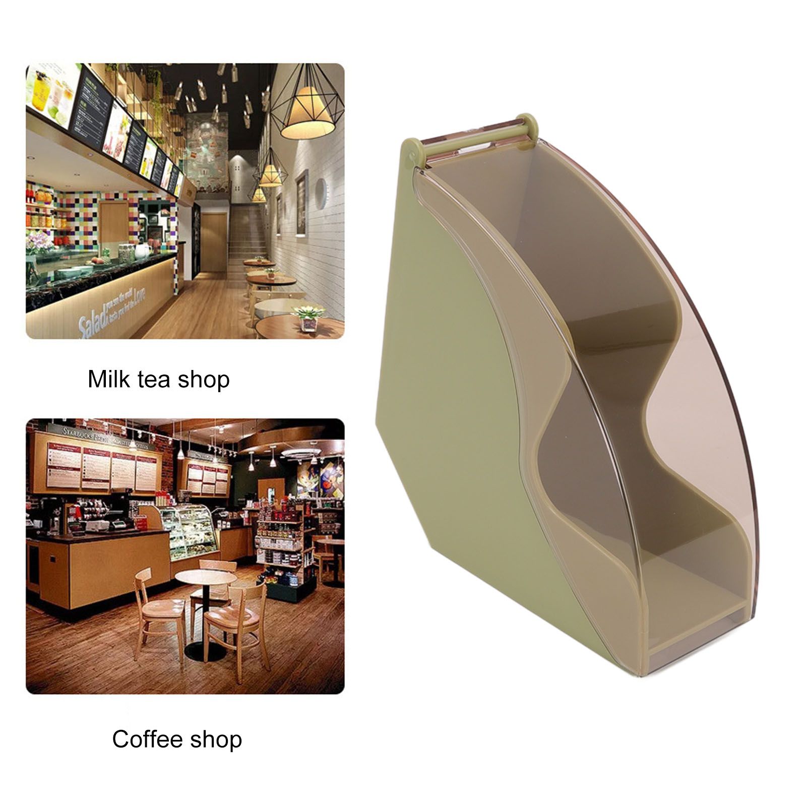 Coffee Filter Paper Storage Box Dustproof Plastic Filter Paper Rack Hand view 12